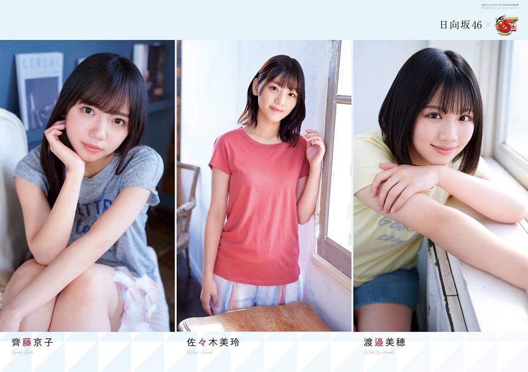 Kyoko Saito 齊藤京子, Miho Watanabe 渡邉美穂, Mirei Sasaki 佐々木美玲, Young Gangan 2020 No.02 (ヤングガンガン 2020年2号)