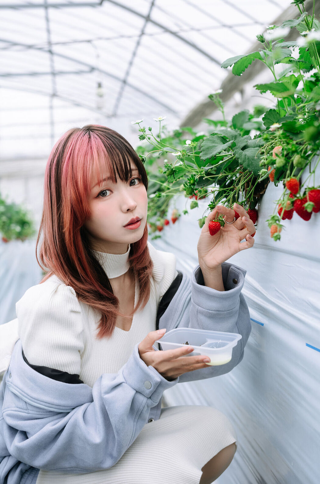Coser@Ely_eee ElyEE子 – Strawberry Picking Date (35P – 2V)