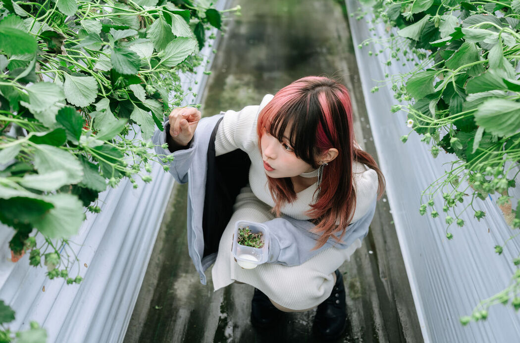 Coser@Ely_eee ElyEE子 – Strawberry Picking Date (35P – 2V)