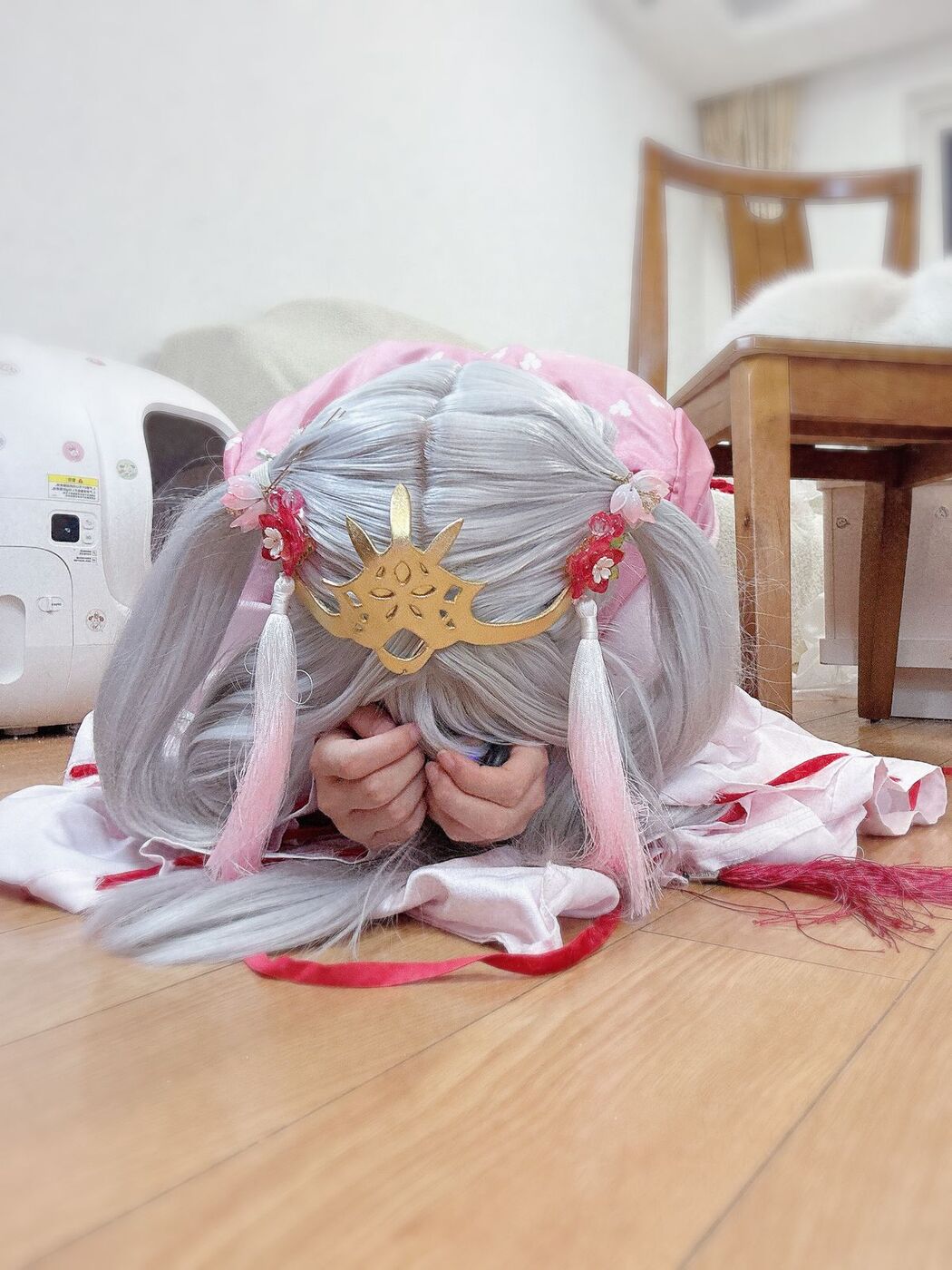 Coser@懒懒睡不醒 And 朝武芳乃 – 极品嫩妹 捆绑jk (56P – 2V)