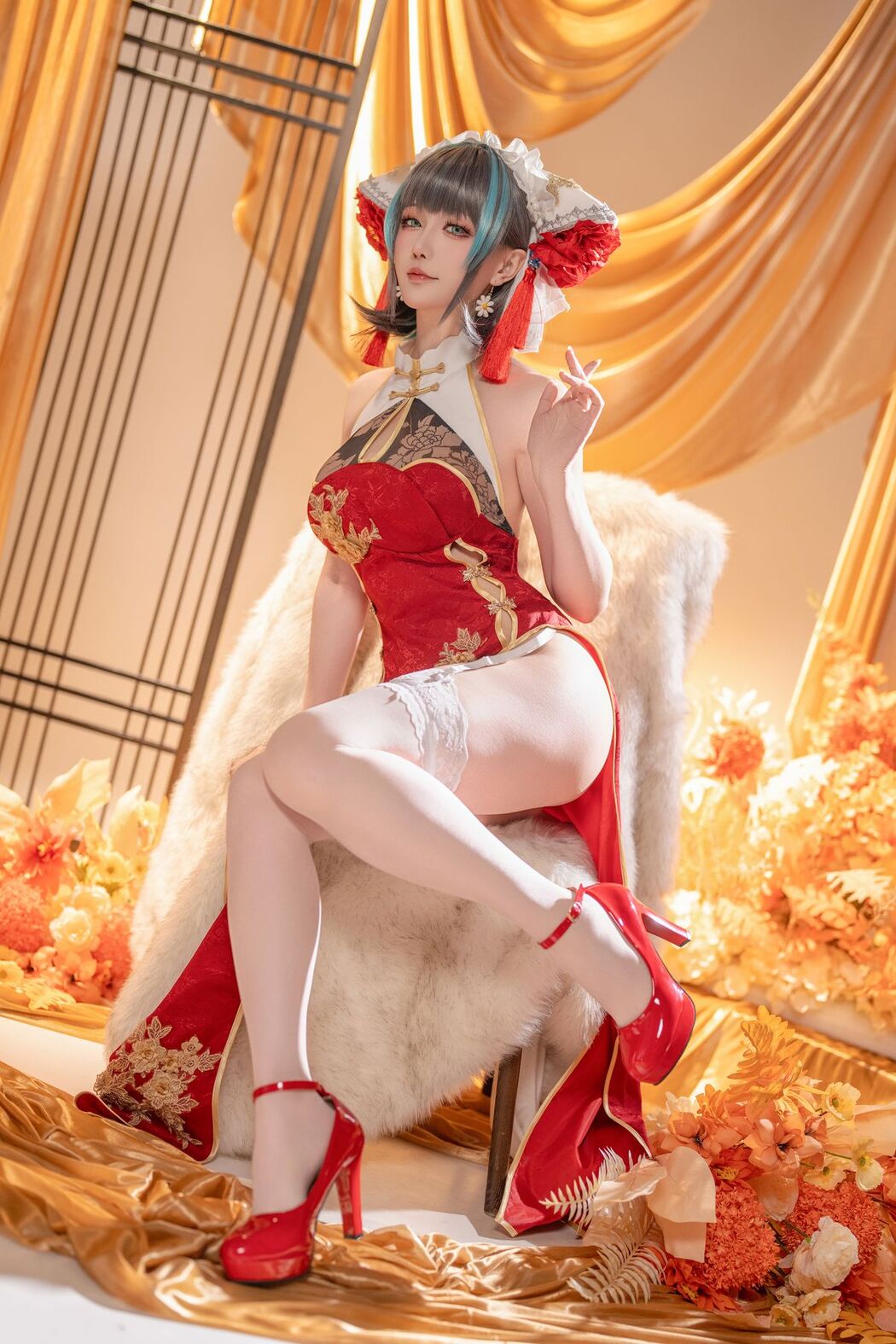 Coser@星之迟迟Hoshilily – 碧蓝航线柴郡 (51P – 1V)