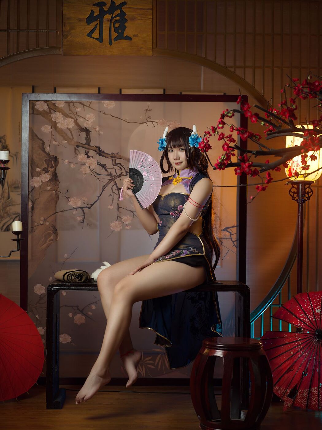Coser@麻花麻花酱 – 比睿旗袍 (32P)