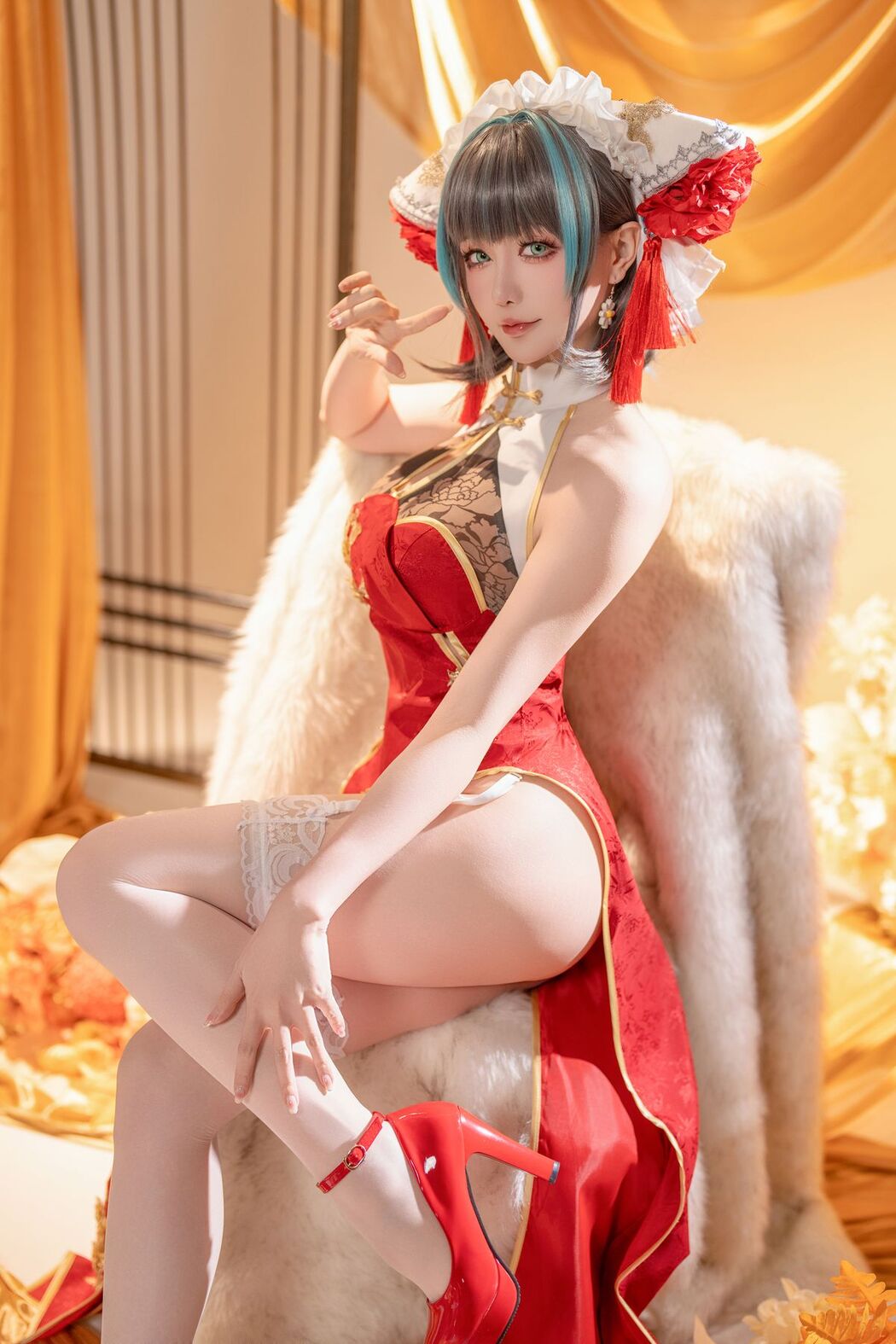 Coser@星之迟迟Hoshilily – 碧蓝航线柴郡 (51P – 1V)