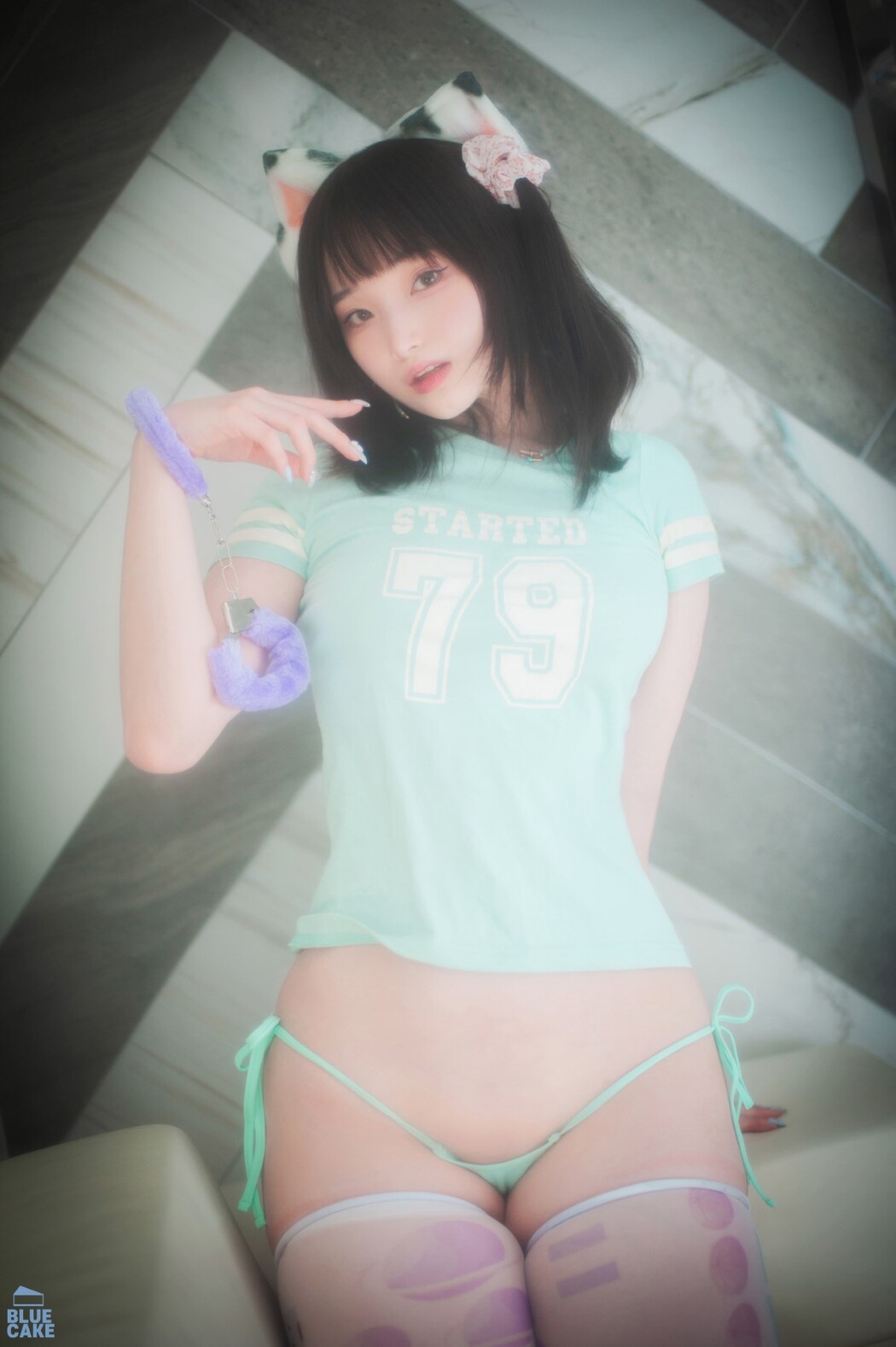 BLUECAKE Bambi 밤비 – Naughty Cats Pink And Mint RED B