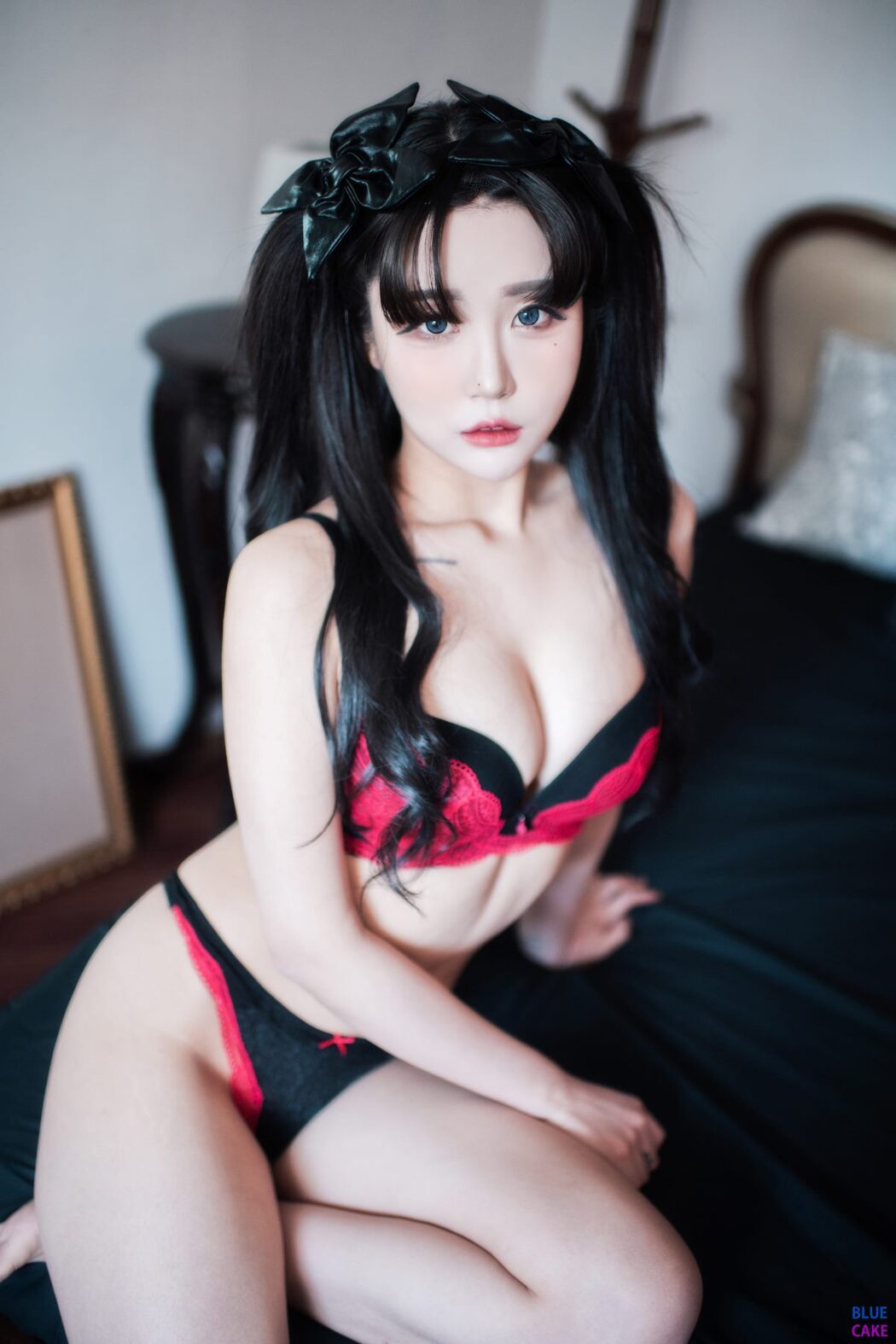 BLUECAKE Bomi 보미 & Zia 지아 Fate Saber x Thosaka Rin Lingerie A