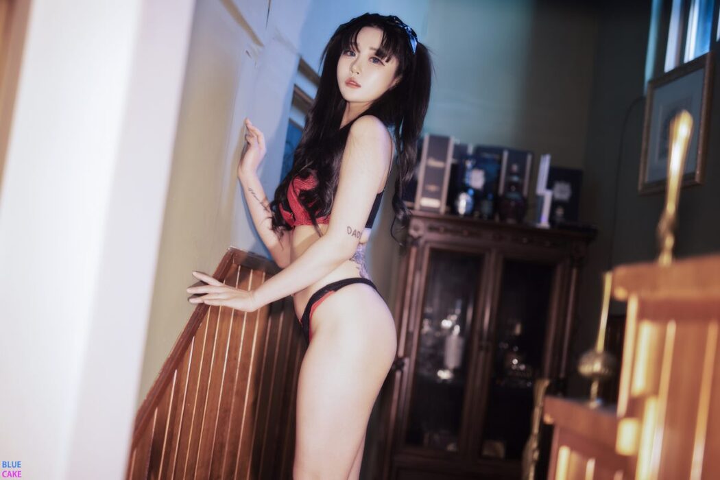 BLUECAKE Bomi 보미 & Zia 지아 Fate Saber x Thosaka Rin Lingerie A