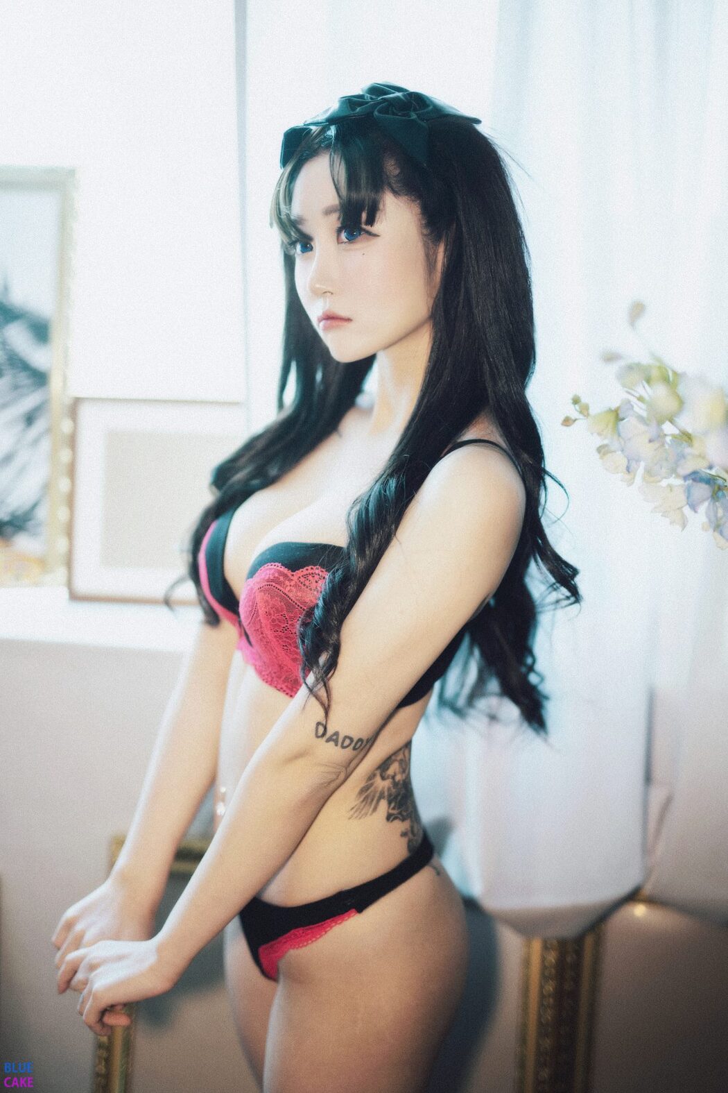 BLUECAKE Bomi 보미 & Zia 지아 Fate Saber x Thosaka Rin Lingerie A