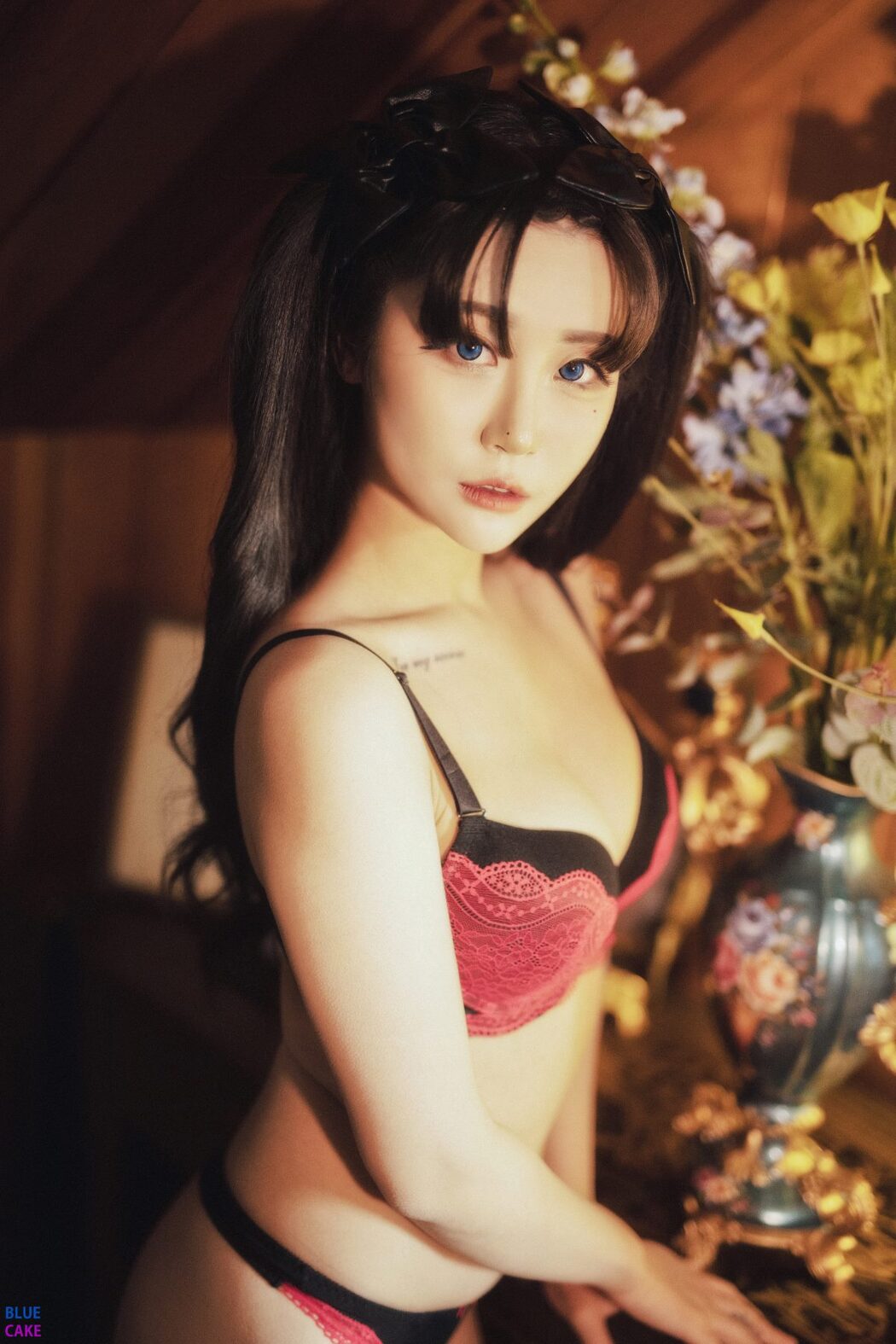 BLUECAKE Bomi 보미 & Zia 지아 Fate Saber x Thosaka Rin Lingerie A