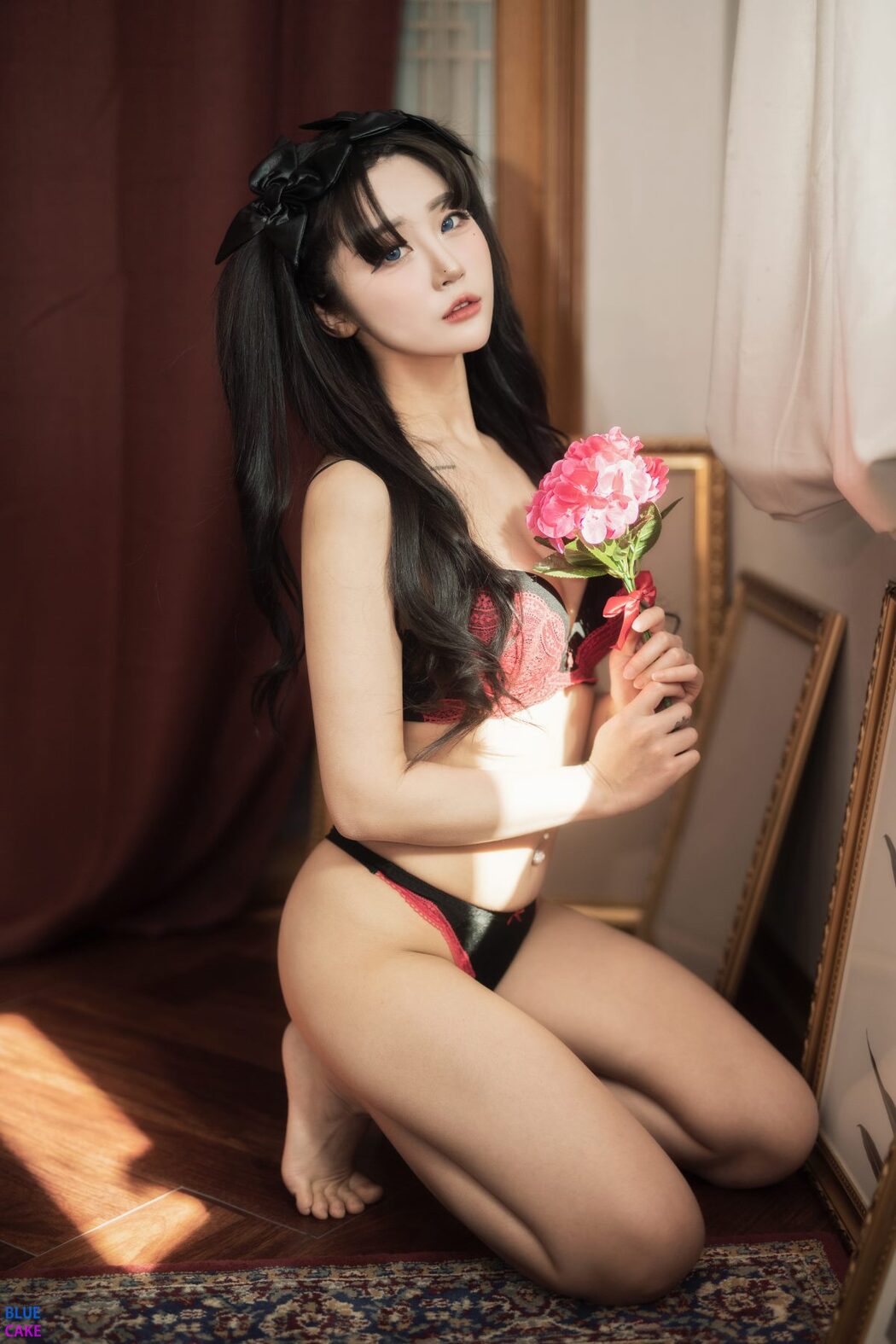 BLUECAKE Bomi 보미 & Zia 지아 Fate Saber x Thosaka Rin Lingerie A