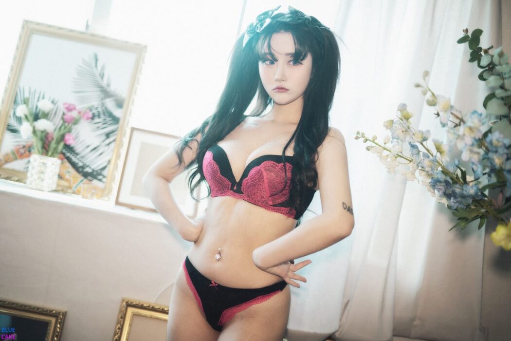 BLUECAKE Bomi 보미 & Zia 지아 Fate Saber x Thosaka Rin Lingerie A