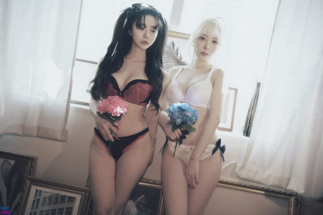 BLUECAKE Bomi 보미 & Zia 지아 Fate Saber x Thosaka Rin Lingerie B