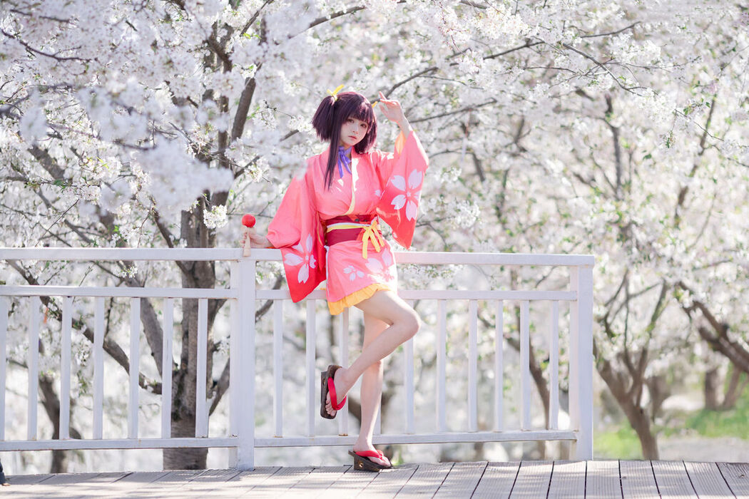 Coser@九柒喵 – 甲铁城的卡巴内利 无名 和服 (35P)