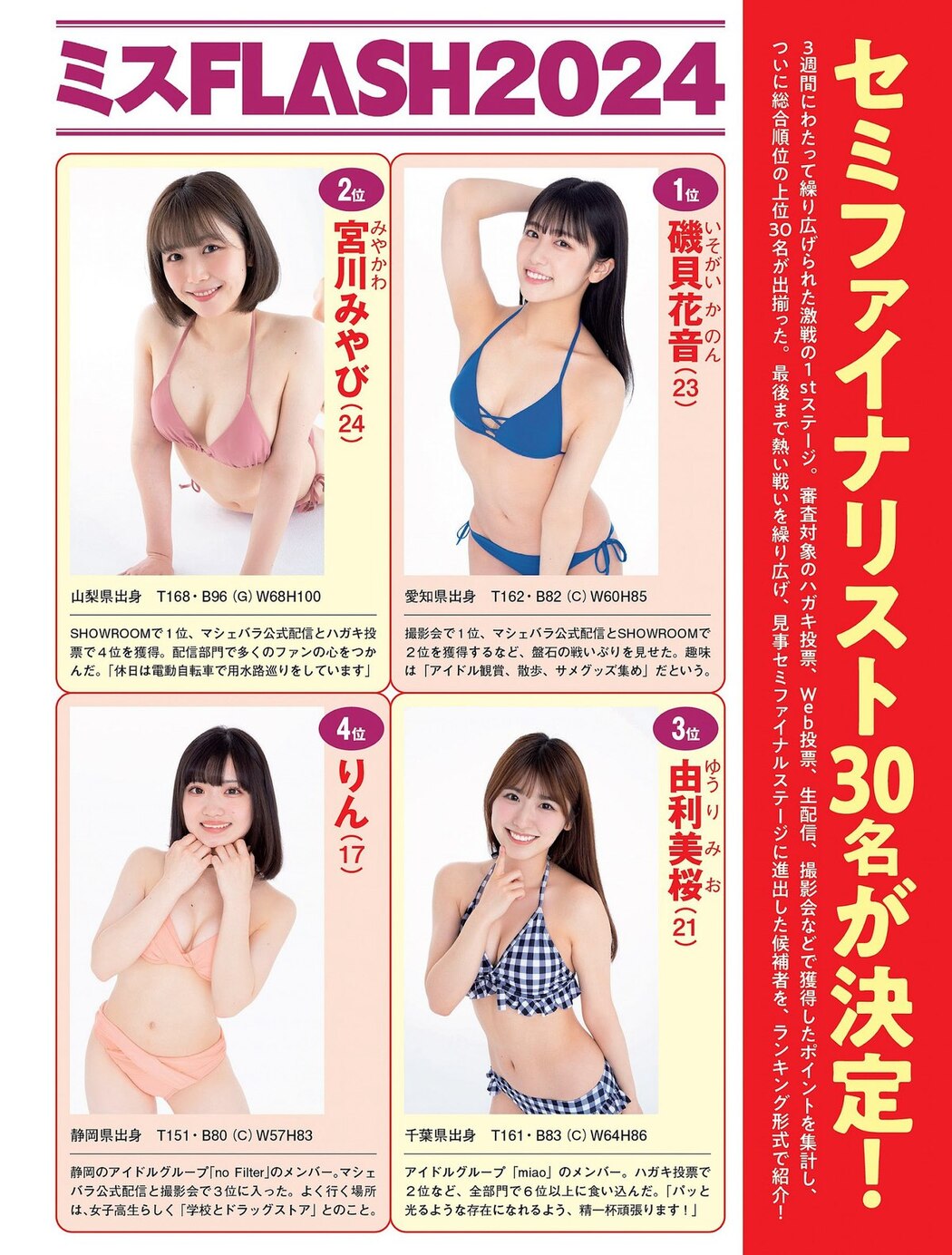 FLASH 2023-08-08 No.1698 澄田綾乃 大久保桜子 あにお天湯 白川愛梨 高橋かの 星乃莉子 吉田莉桜