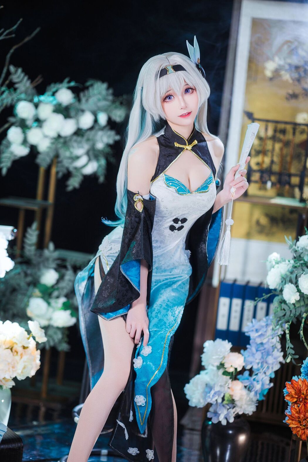 Coser@Tomoyo酱 – 星穹铁道 流萤旗袍 (25P)