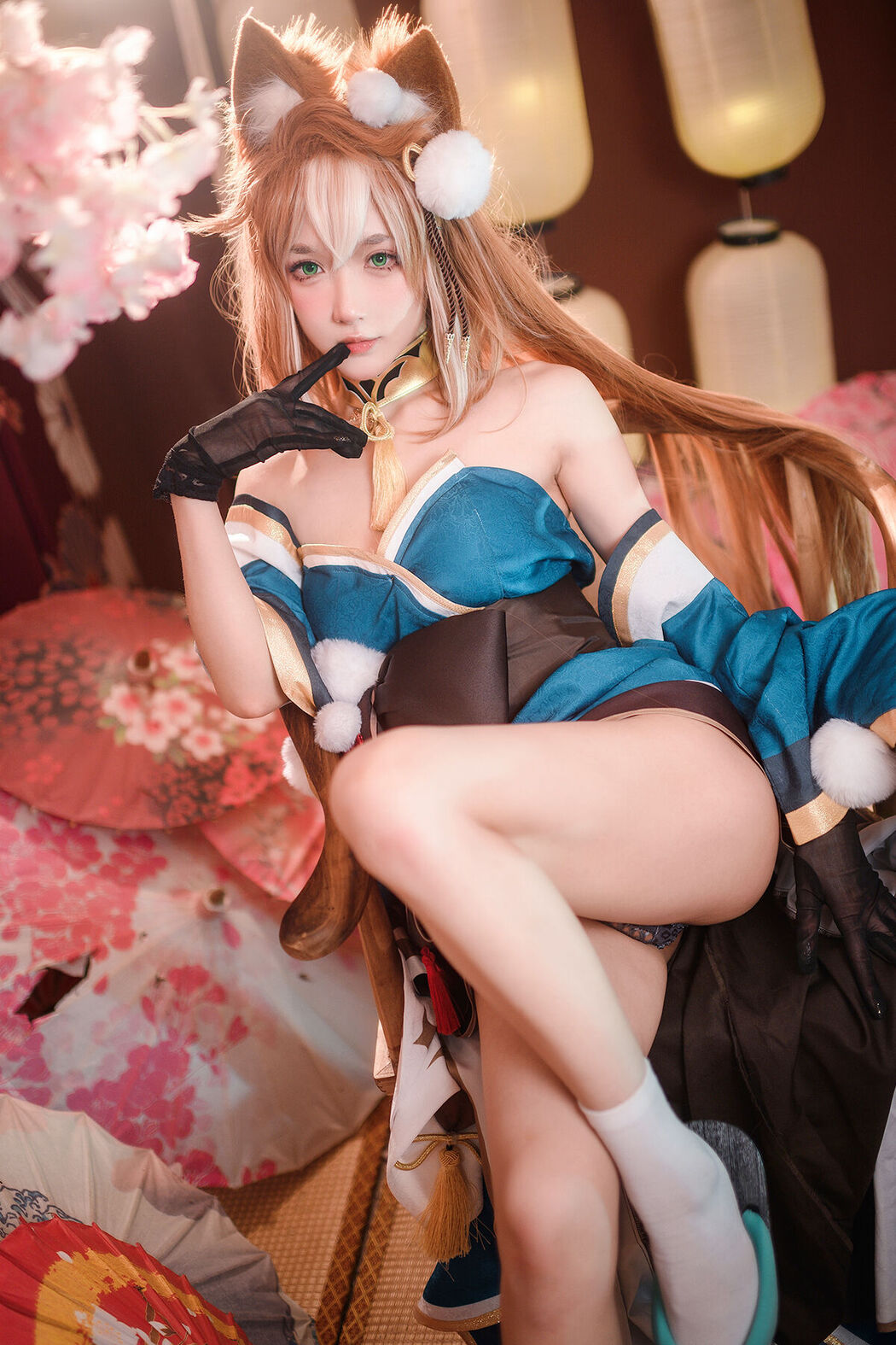 Coser@阿包也是兔娘 – 原神 希娜小姐 (43P) Cover Photo