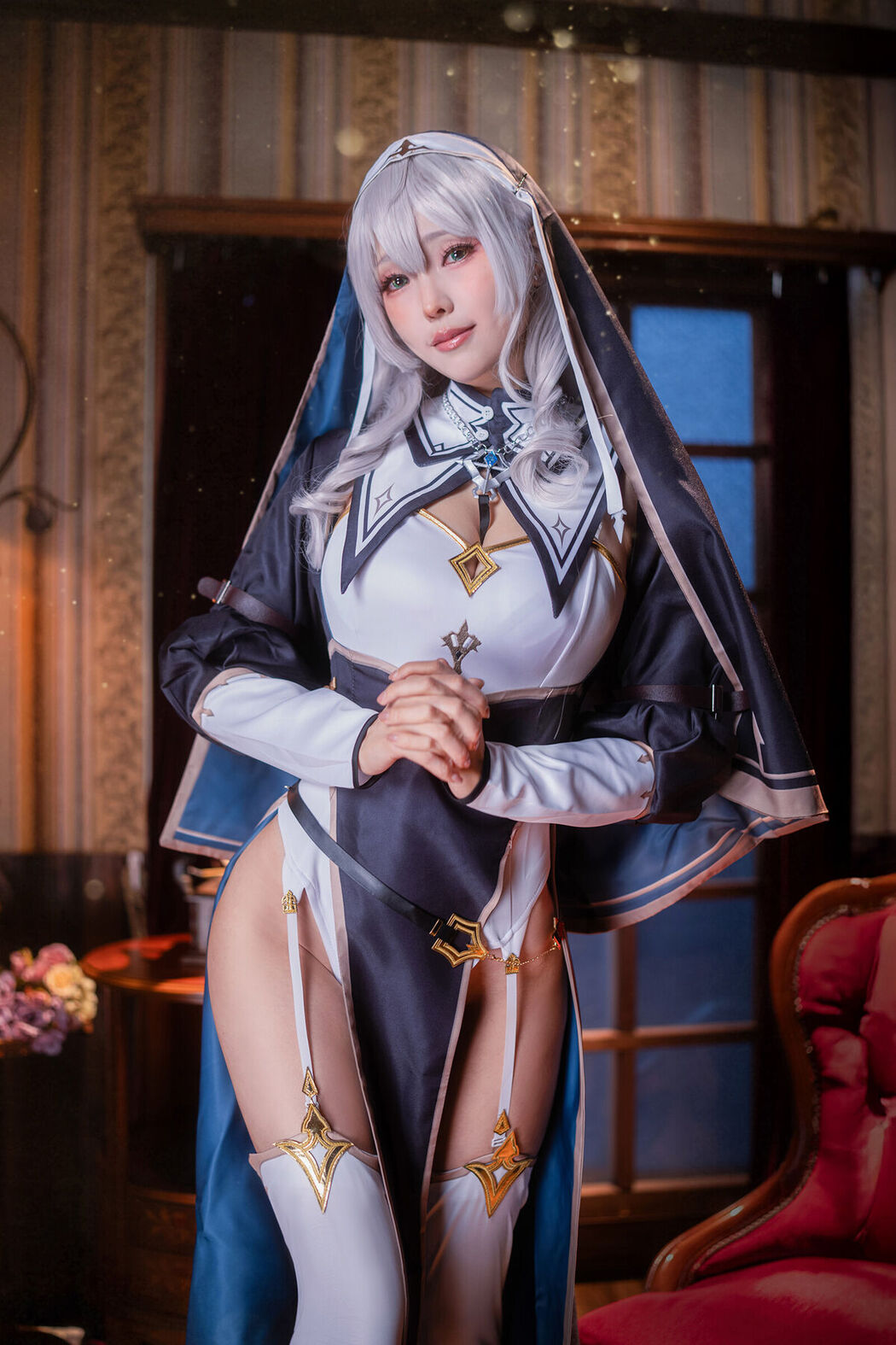 Coser@Ely_eee ElyEE子 &#8211; Shirogane Noel Nun (28P &#8211; 13V)