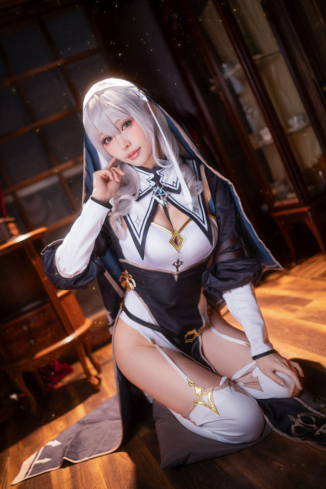 Coser@Ely_eee ElyEE子 &#8211; Shirogane Noel Nun (28P &#8211; 13V)