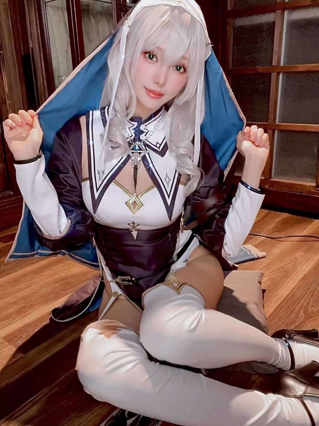 Coser@Ely_eee ElyEE子 &#8211; Shirogane Noel Nun (28P &#8211; 13V)