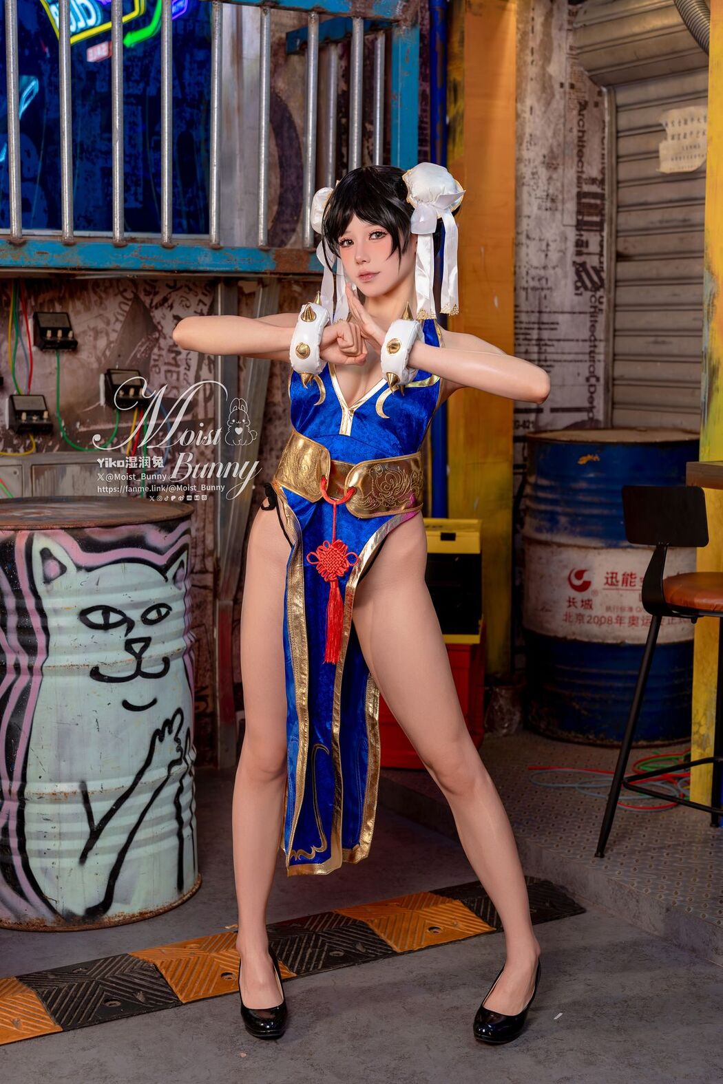 Coser@黏黏团子兔 – 2月作品 街霸-春丽』桃花旗袍 (87P – 1V)