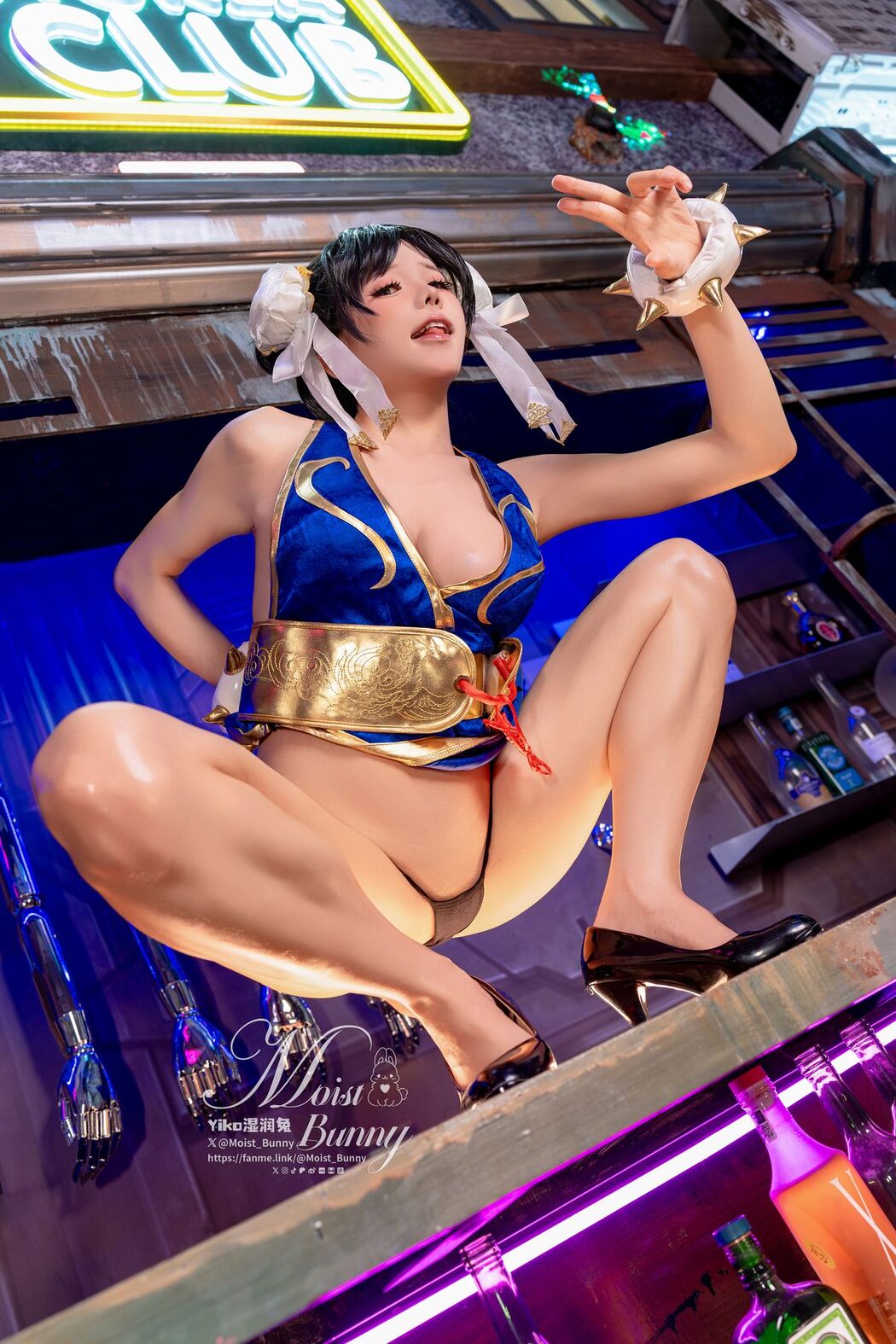 Coser@黏黏团子兔 – 2月作品 街霸-春丽』桃花旗袍 (87P – 1V)