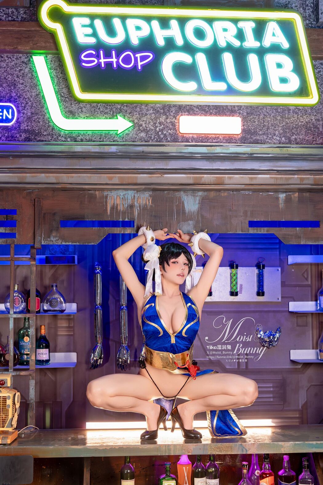 Coser@黏黏团子兔 – 2月作品 街霸-春丽』桃花旗袍 (87P – 1V)