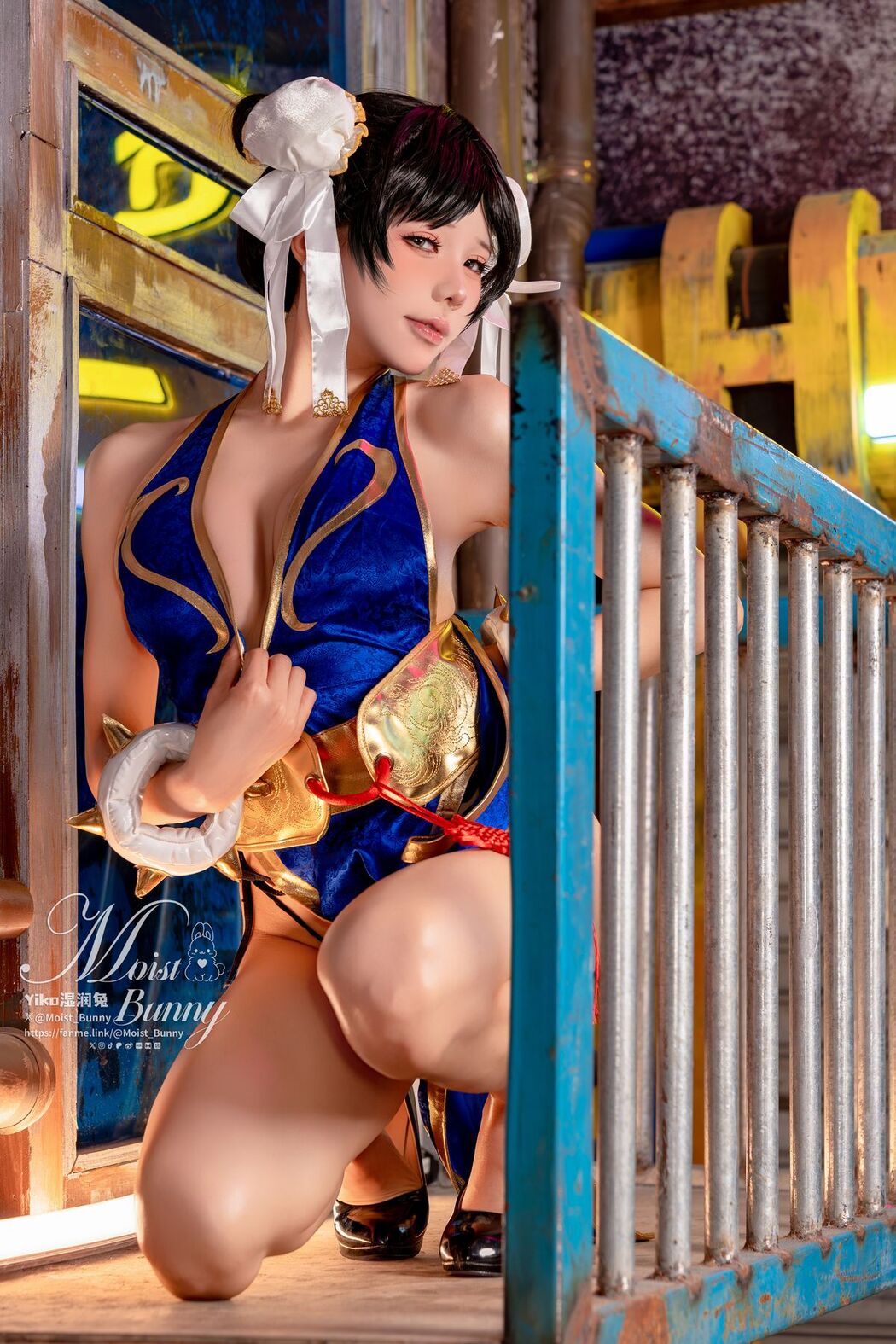Coser@黏黏团子兔 – 2月作品 街霸-春丽』桃花旗袍 (87P – 1V)
