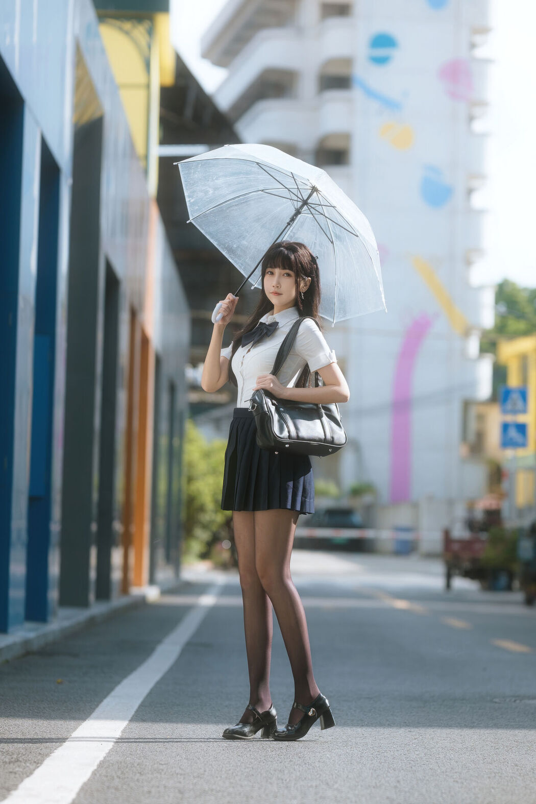 Coser@不呆猫 – JK学妹户外 (60P)