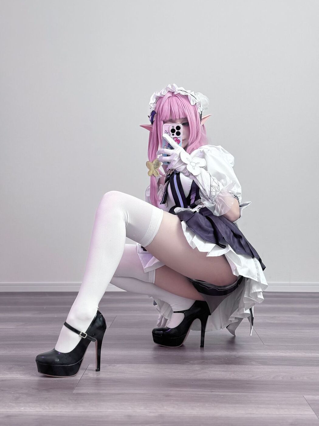Coser@幼愛Youmeko – 崩坏3 爱莉希雅女仆装 (21P)