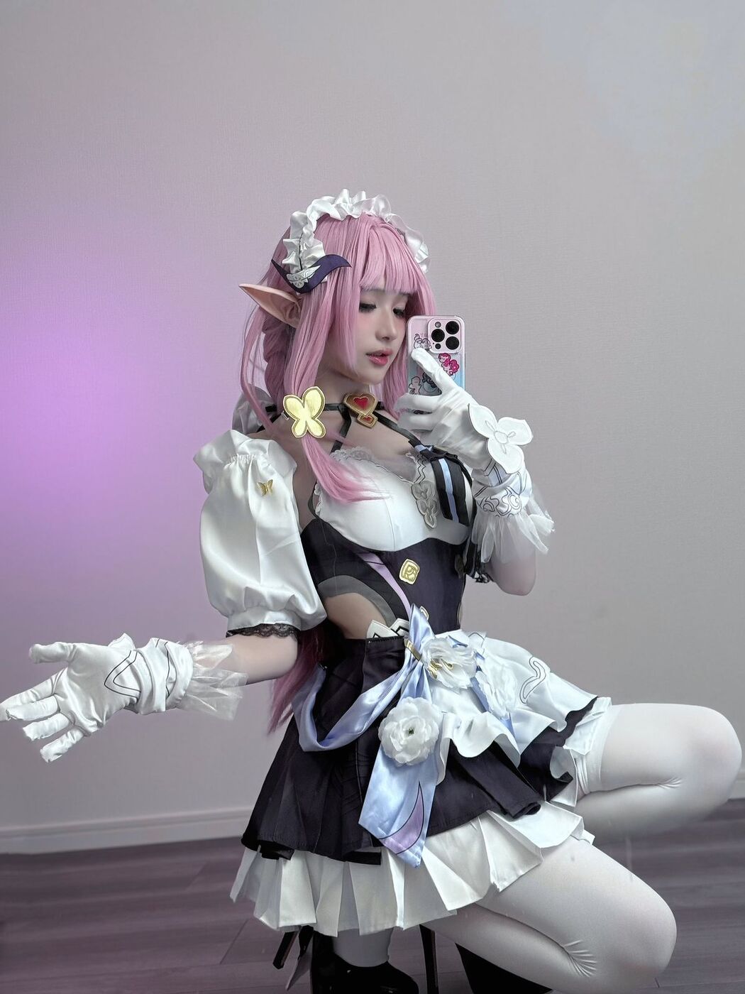 Coser@幼愛Youmeko – 崩坏3 爱莉希雅女仆装 (21P)