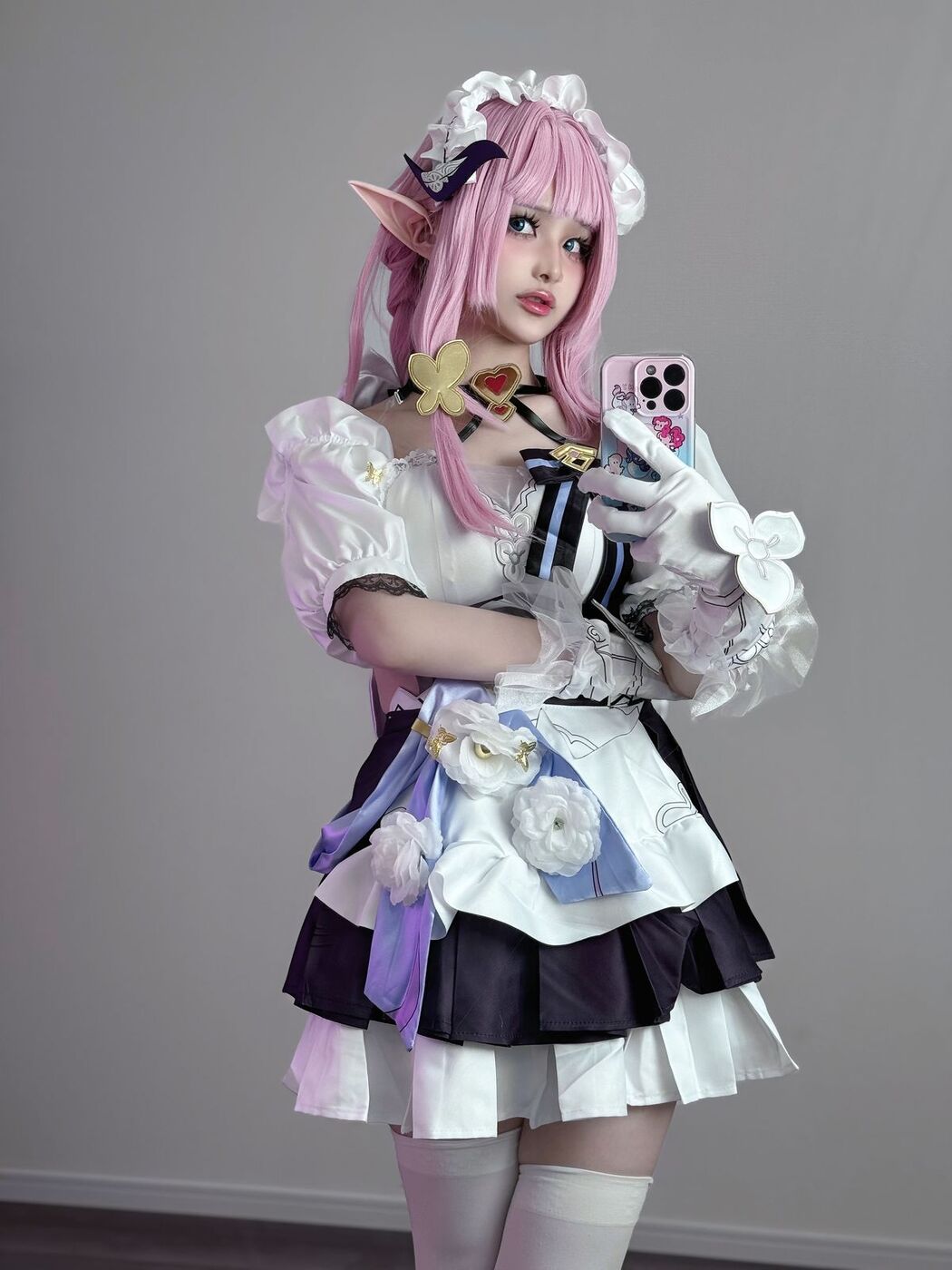 Coser@幼愛Youmeko – 崩坏3 爱莉希雅女仆装 (21P)