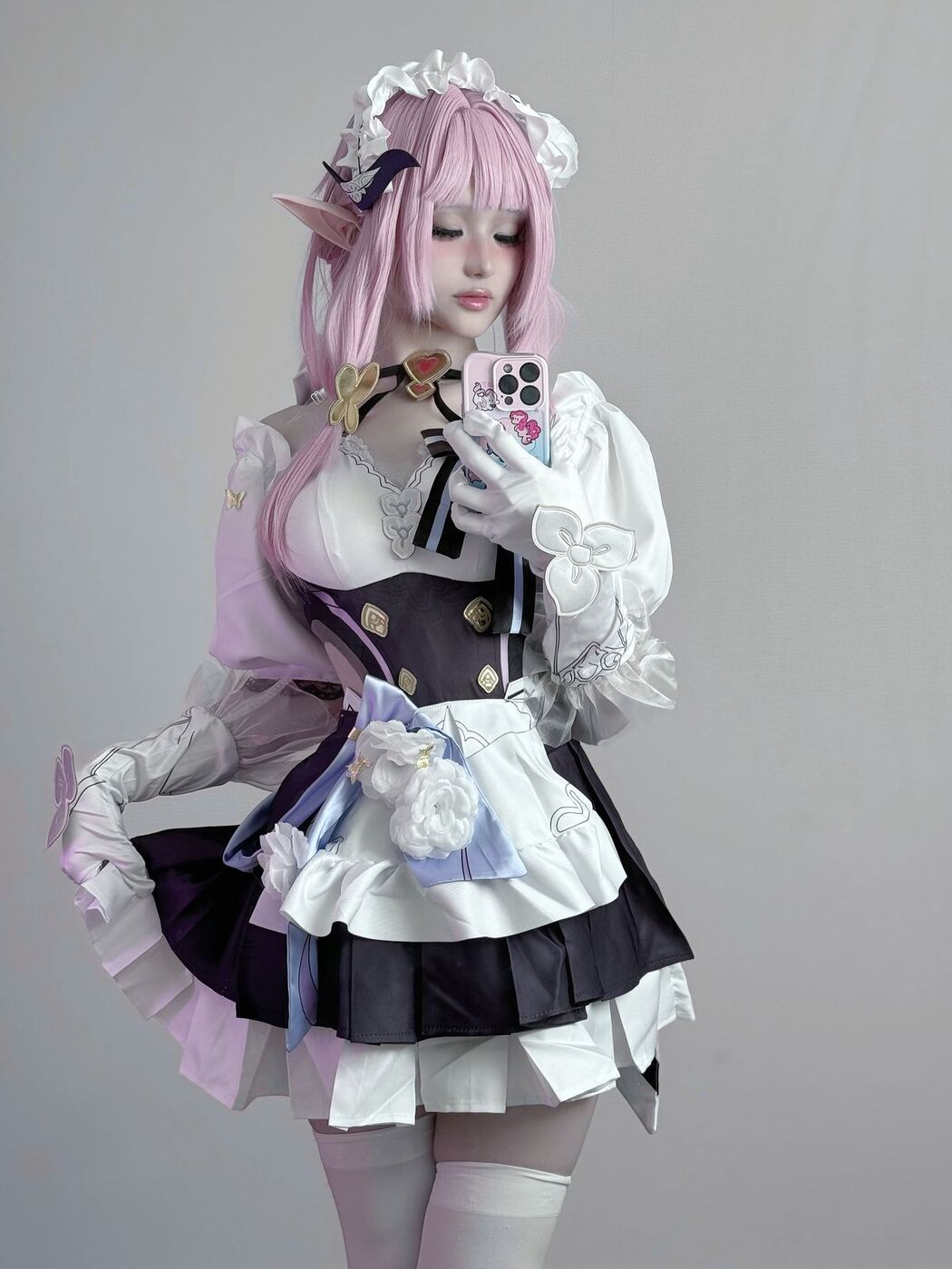 Coser@幼愛Youmeko – 崩坏3 爱莉希雅女仆装 (21P)