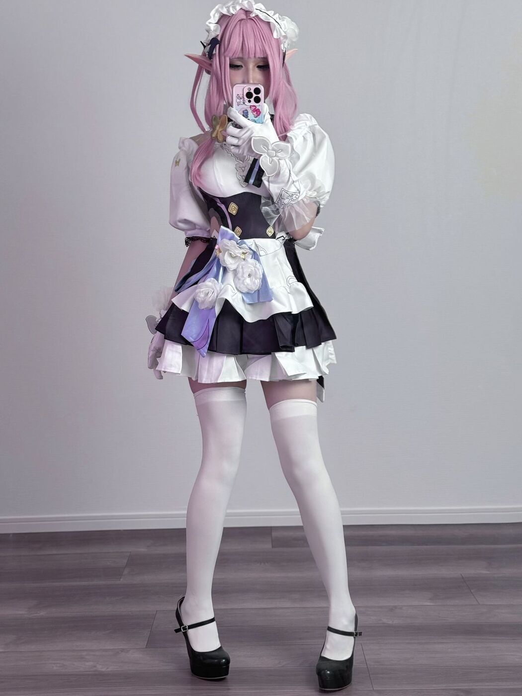 Coser@幼愛Youmeko – 崩坏3 爱莉希雅女仆装 (21P)