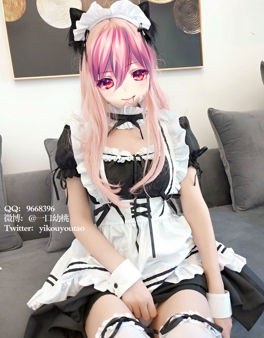 Coser@萌白酱 一口幼桃 &#8211; 回归新作 女仆 (34P &#8211; 2V)