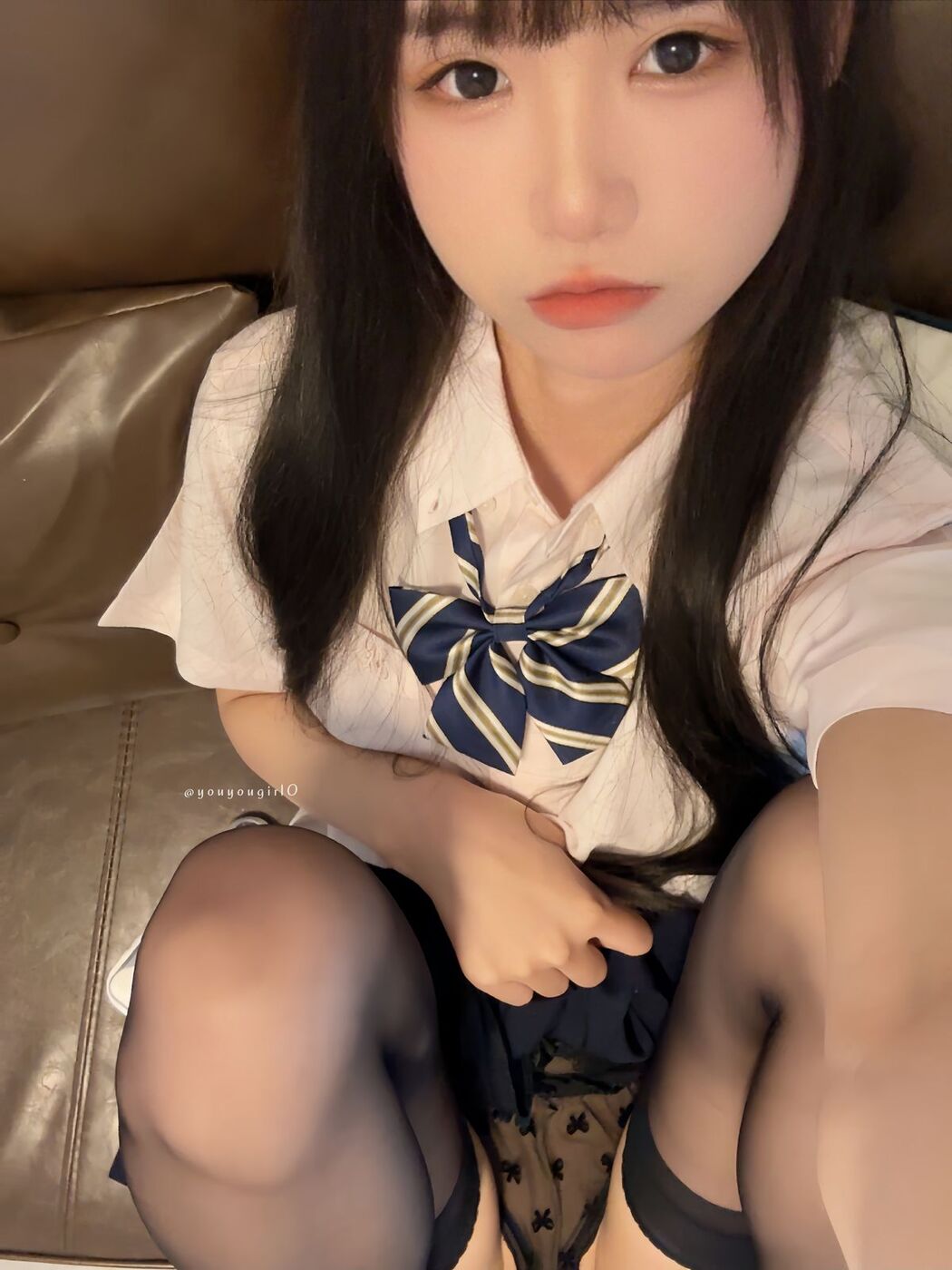 Coser@neko酱 – 黑丝吊带袜 (75P)
