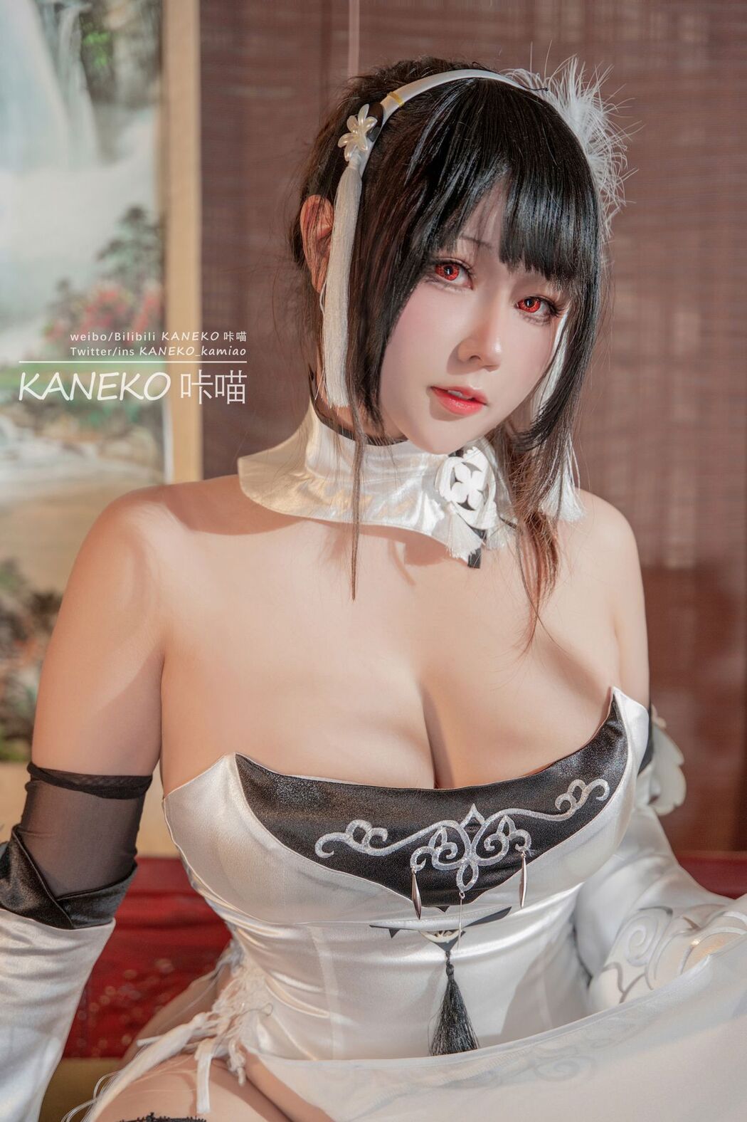 Coser@KANEKO_咔喵 &#8211; 碧蓝航线 镇海 白旗袍 (31P)