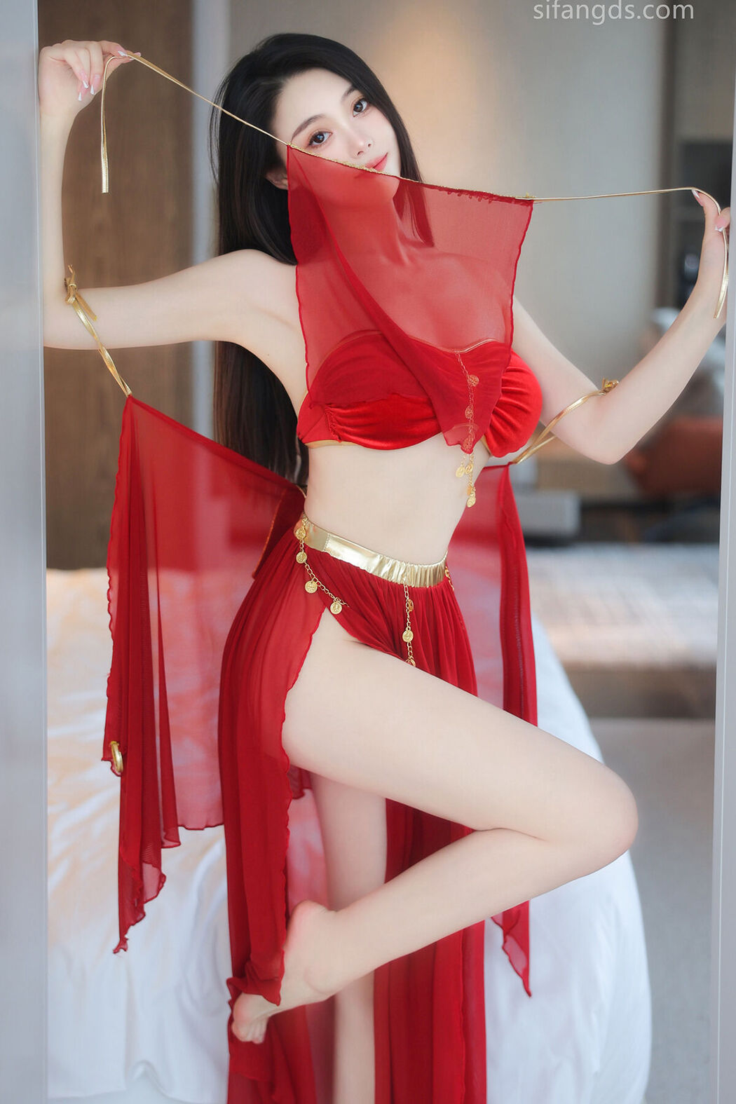 XR Uncensored Qing Miao 清妙 – R18 秀人网模特 红色舞裙 S Part02 (47P) Cover Photo