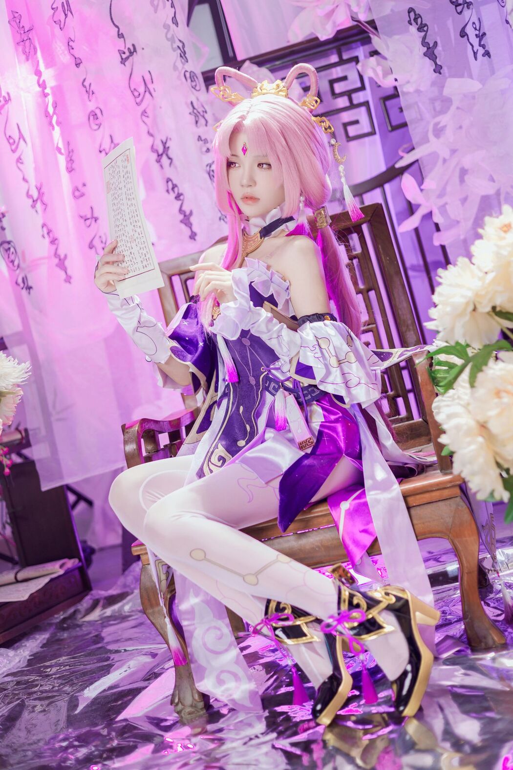 Coser@桜桃喵 &#8211; 符玄 (28P &#8211; 2V)