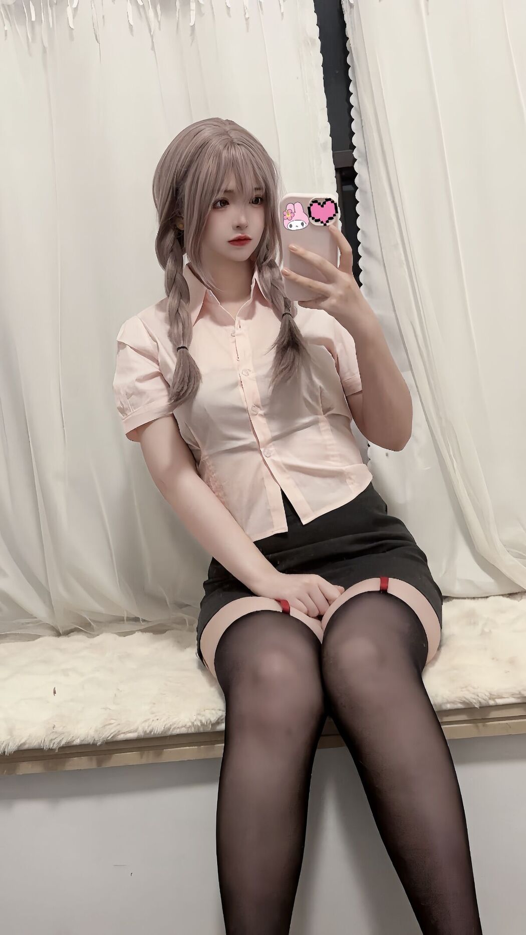Coser@疯猫ss – 紫色麻花辫 (16P)