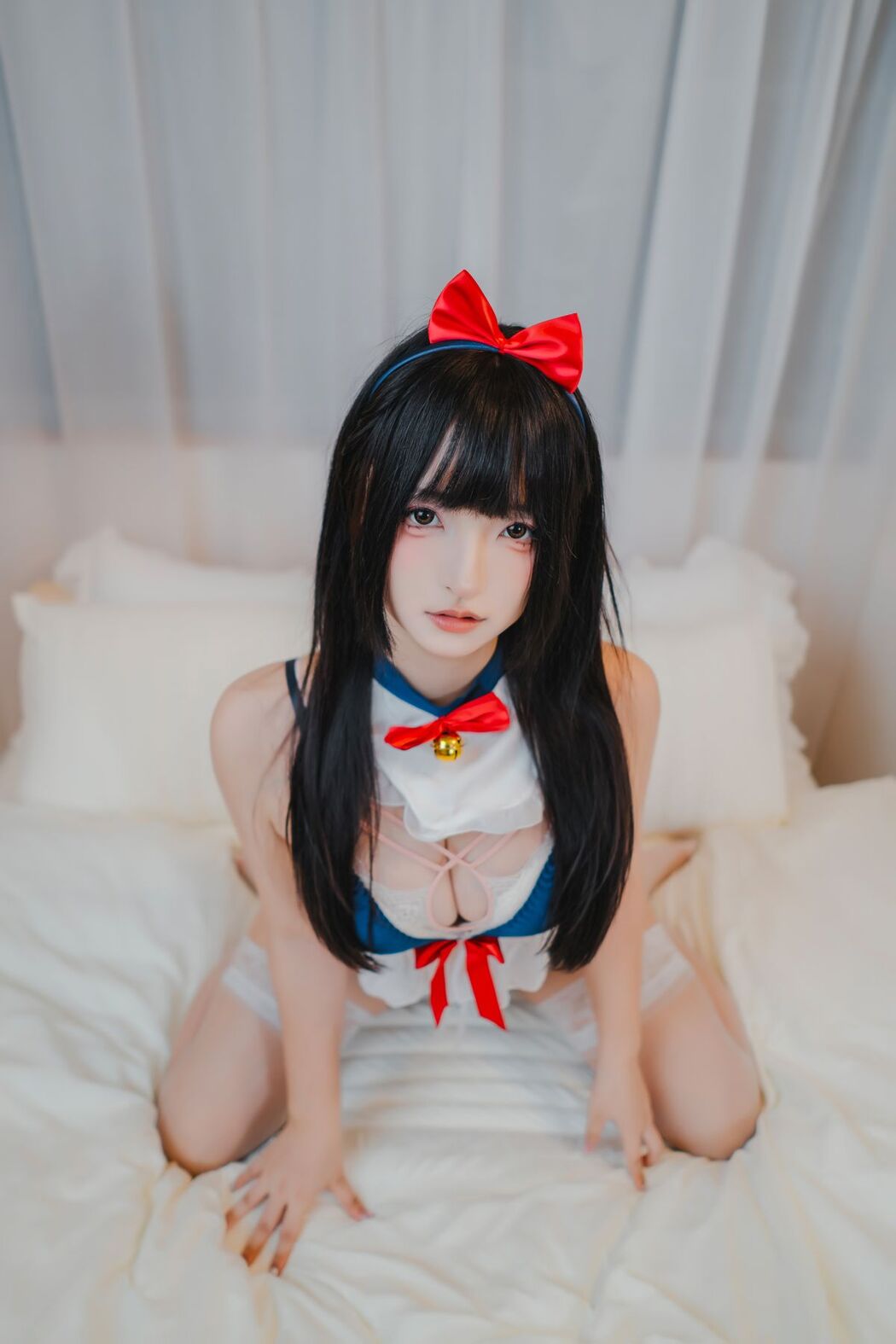 Coser@神楽坂真冬 – 白丝猫娘 (76P – 2V)