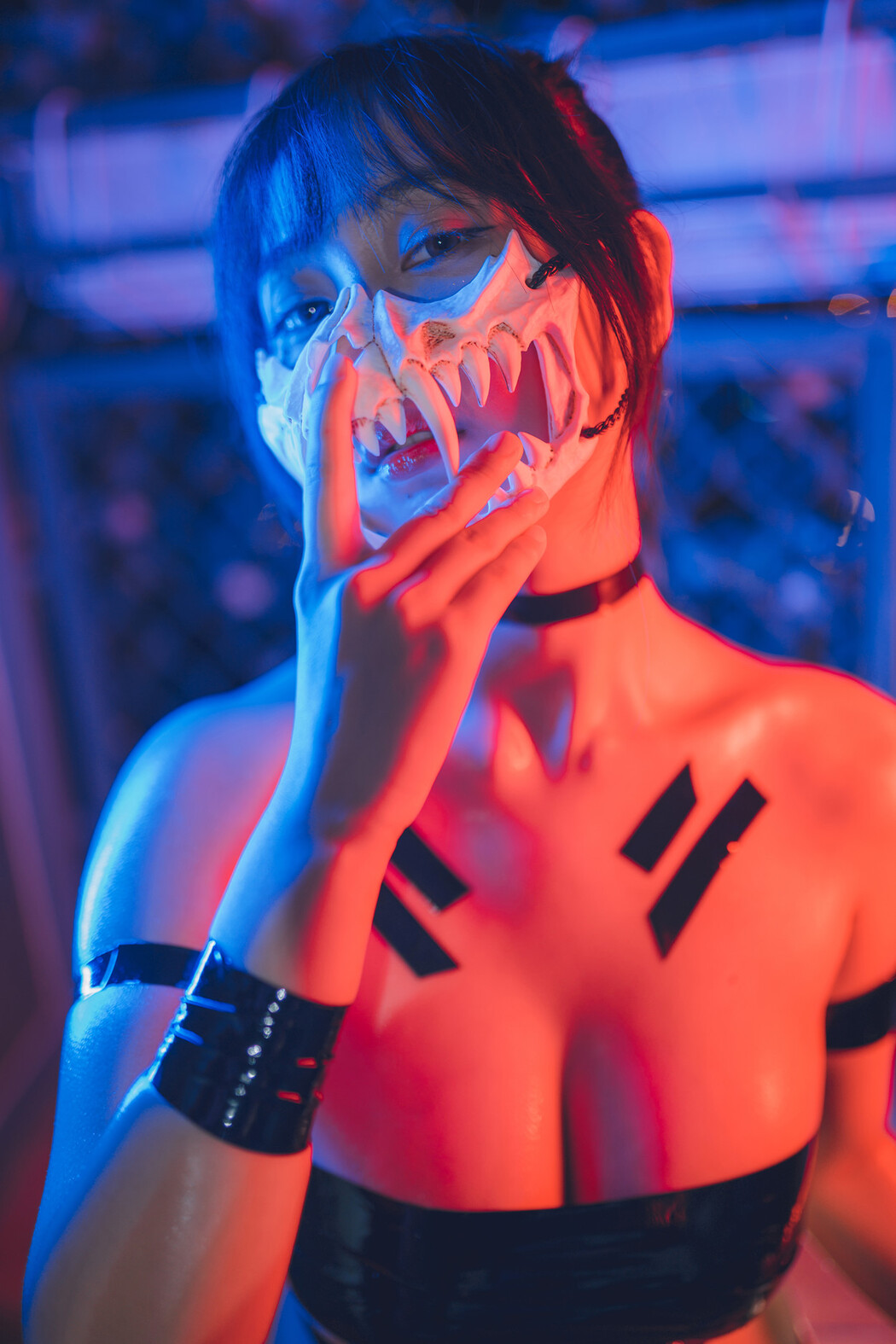 Cosplay 浅安安 黑胶带