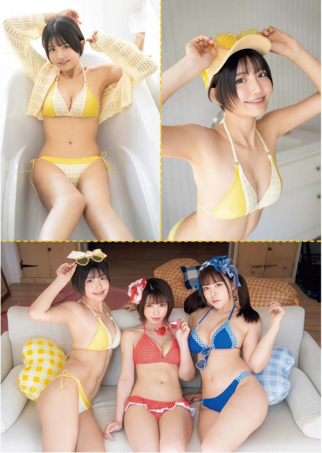 Enako えなこ, Umi Shinonome 東雲うみ, Ami Minami 南あみ, Young King 2025 No.17 (ヤングキング 2025年17号)