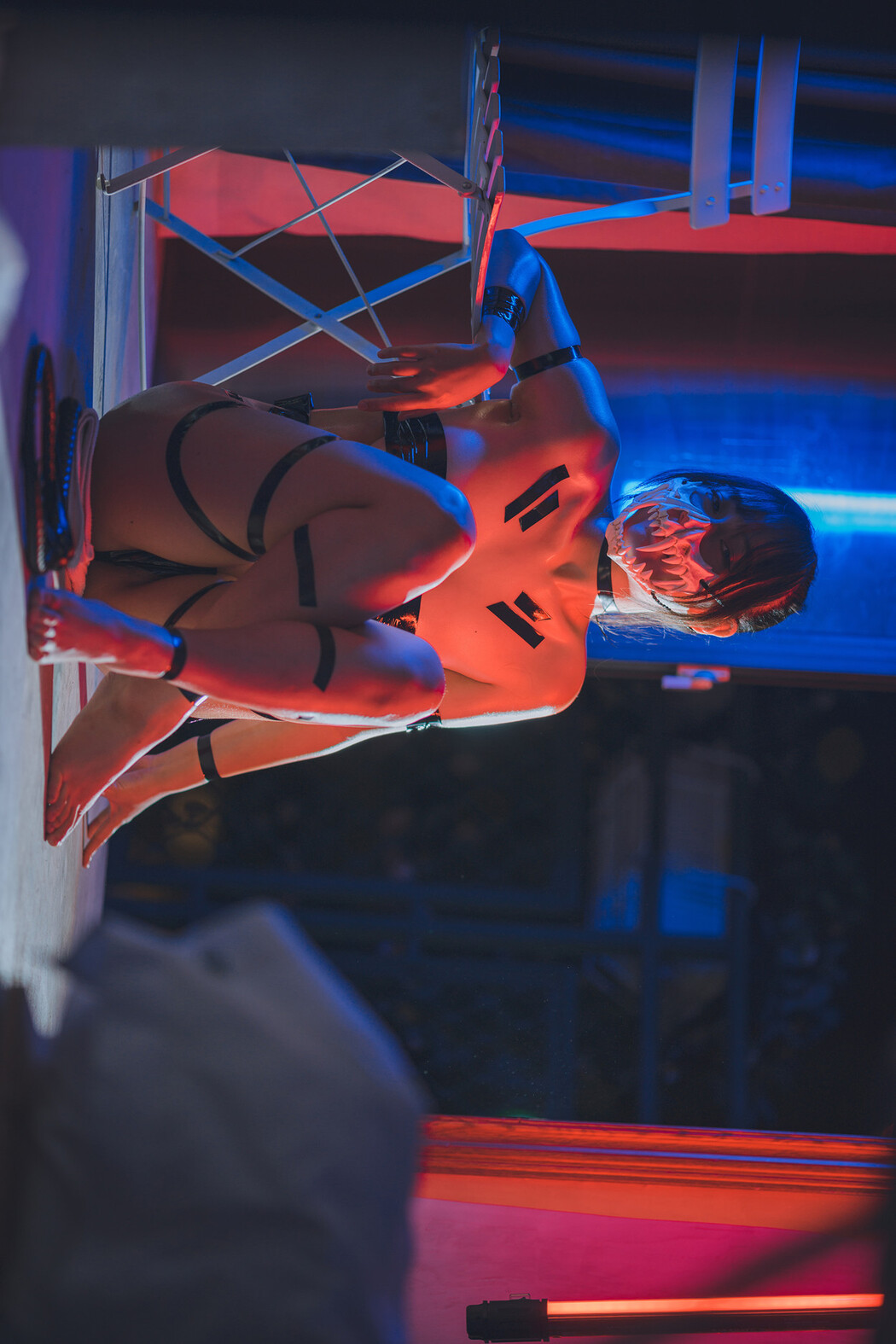 Cosplay 浅安安 黑胶带