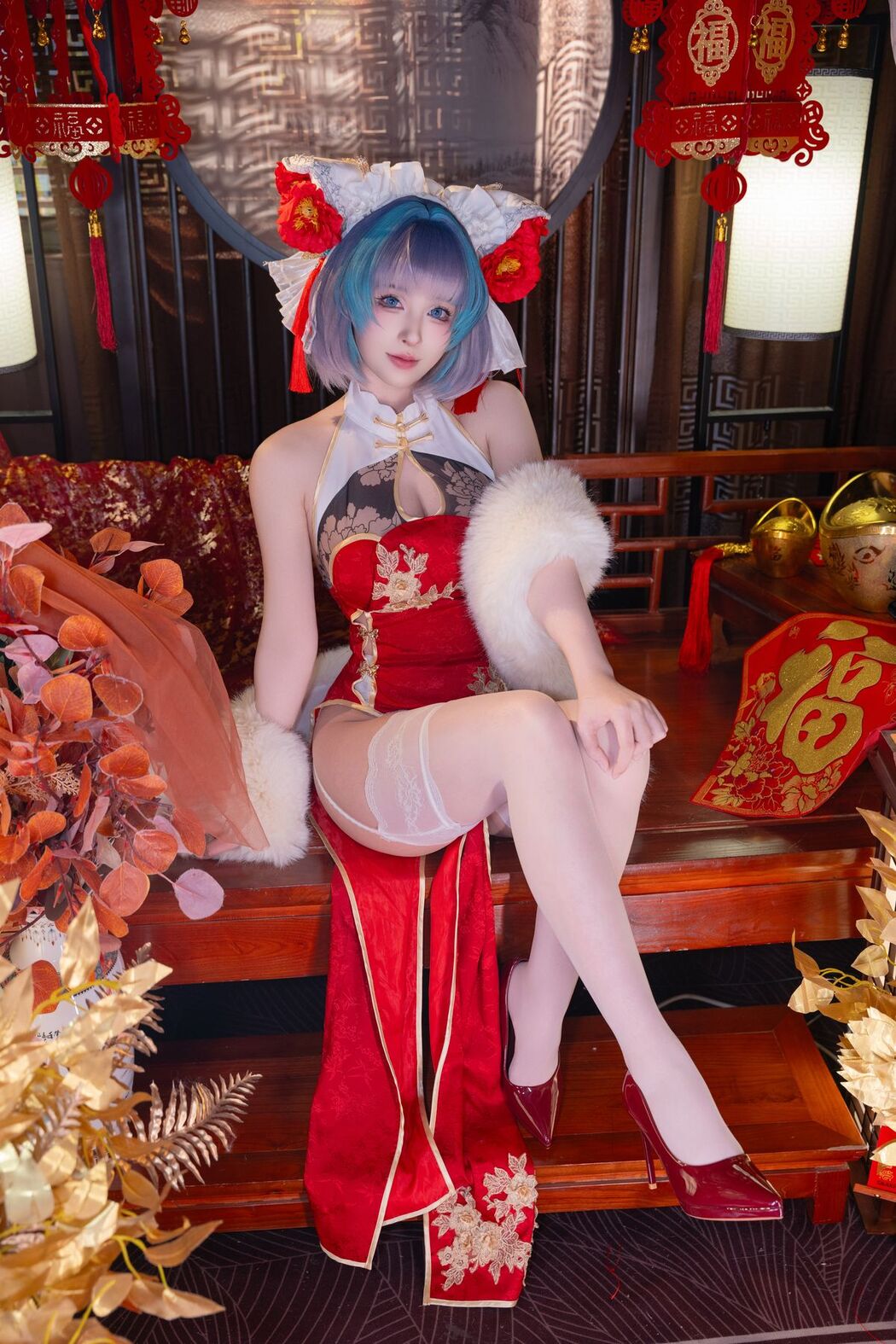 Coser@清水由乃 &#8211; 柴郡新春旗袍 (72P &#8211; 1V)