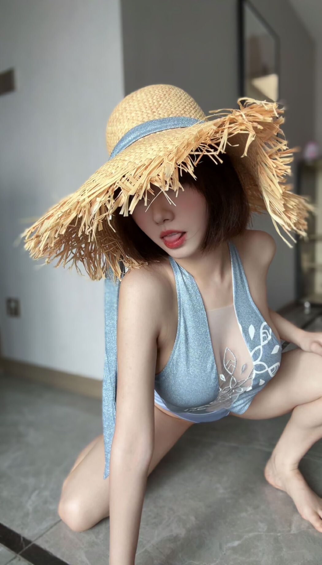 Lin Dang Dang 琳铛铛 &#8211; 蓝色印花比基尼