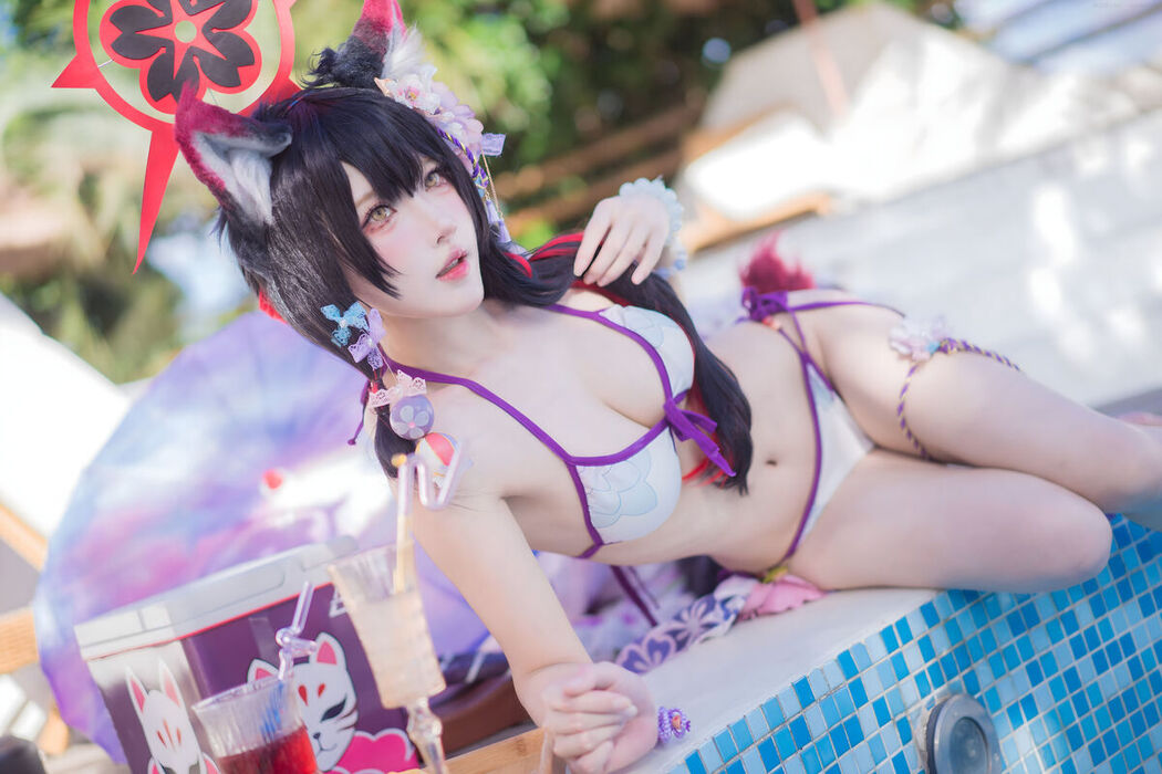 Coser@阿包也是兔娘 &#8211; 蔚蓝档案 狐坂若藻 水着 (33P)