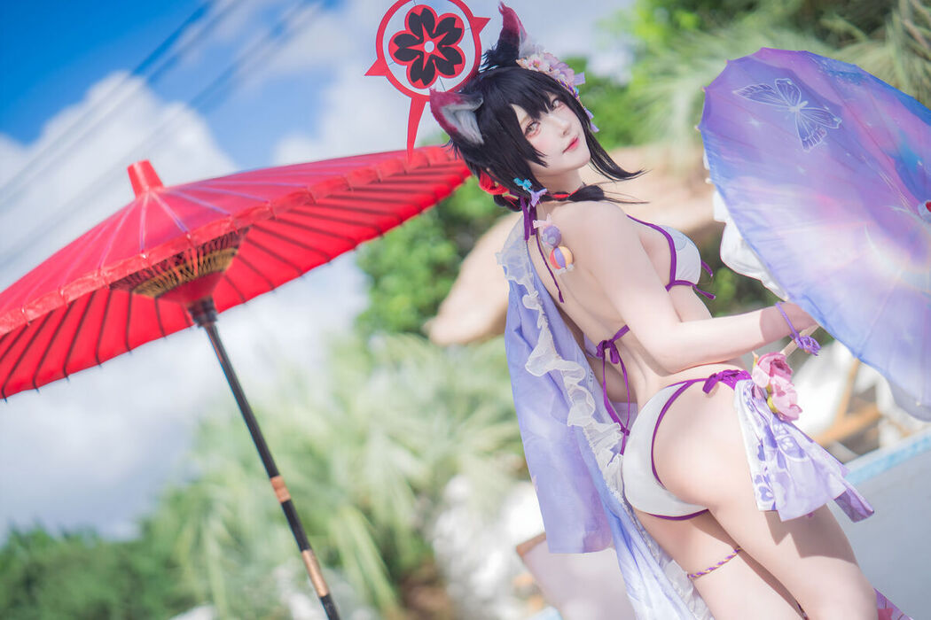 Coser@阿包也是兔娘 &#8211; 蔚蓝档案 狐坂若藻 水着 (33P)
