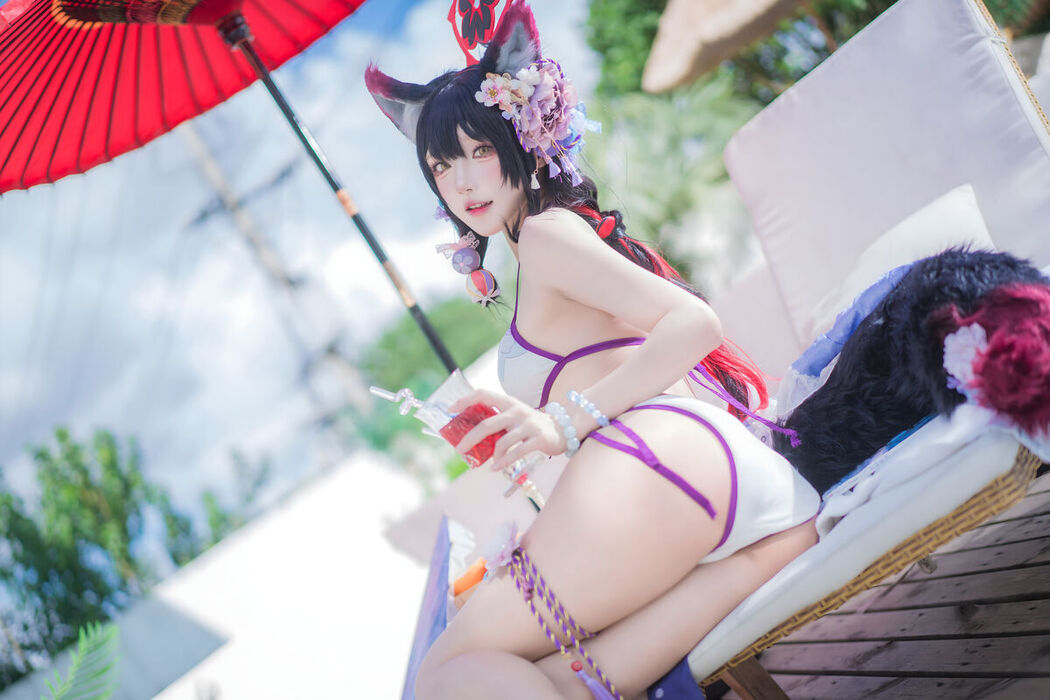 Coser@阿包也是兔娘 &#8211; 蔚蓝档案 狐坂若藻 水着 (33P)