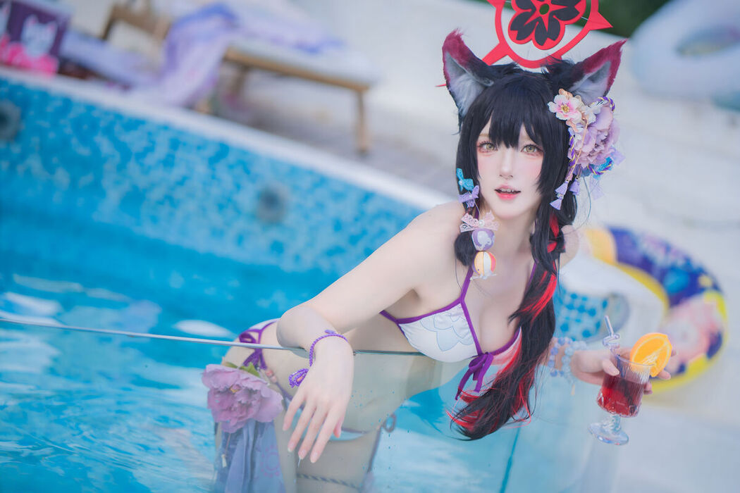 Coser@阿包也是兔娘 &#8211; 蔚蓝档案 狐坂若藻 水着 (33P)