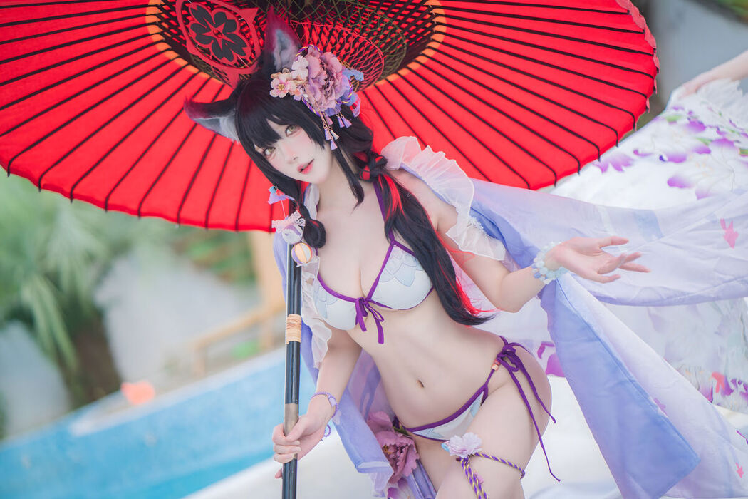 Coser@阿包也是兔娘 &#8211; 蔚蓝档案 狐坂若藻 水着 (33P)