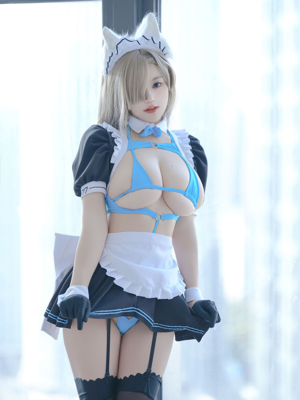 Coser@小仓千代w &#8211; 蔚蓝档案 一之濑明日奈 女仆 (22P)